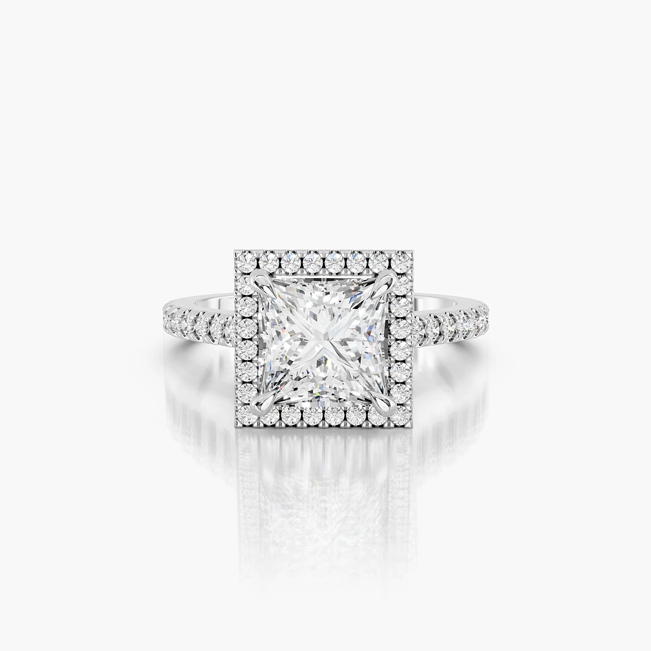 Elowen Princess Halo Engagement Ring jewellery