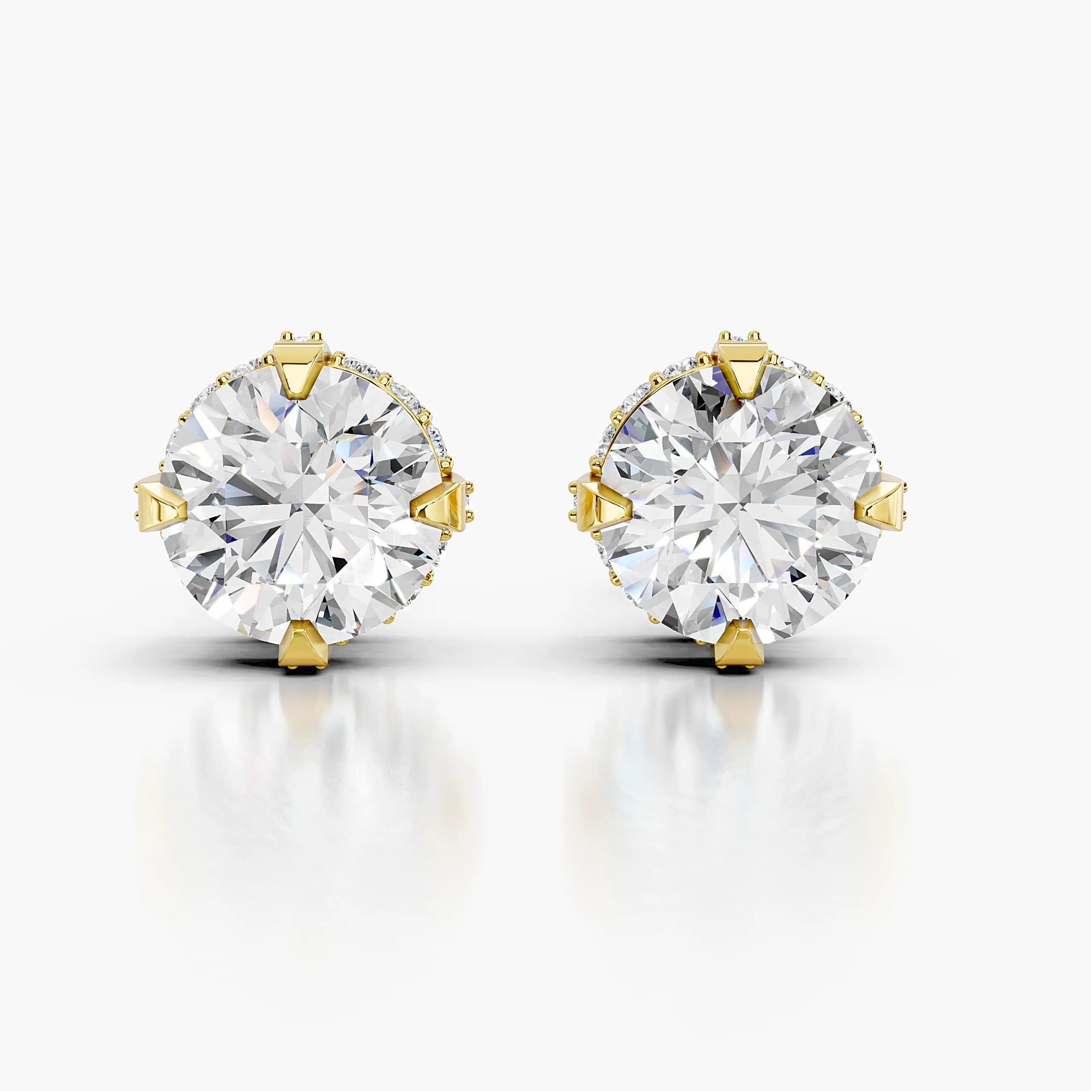 Orion Cross-Halo Diamond Stud Earrings jewellery
