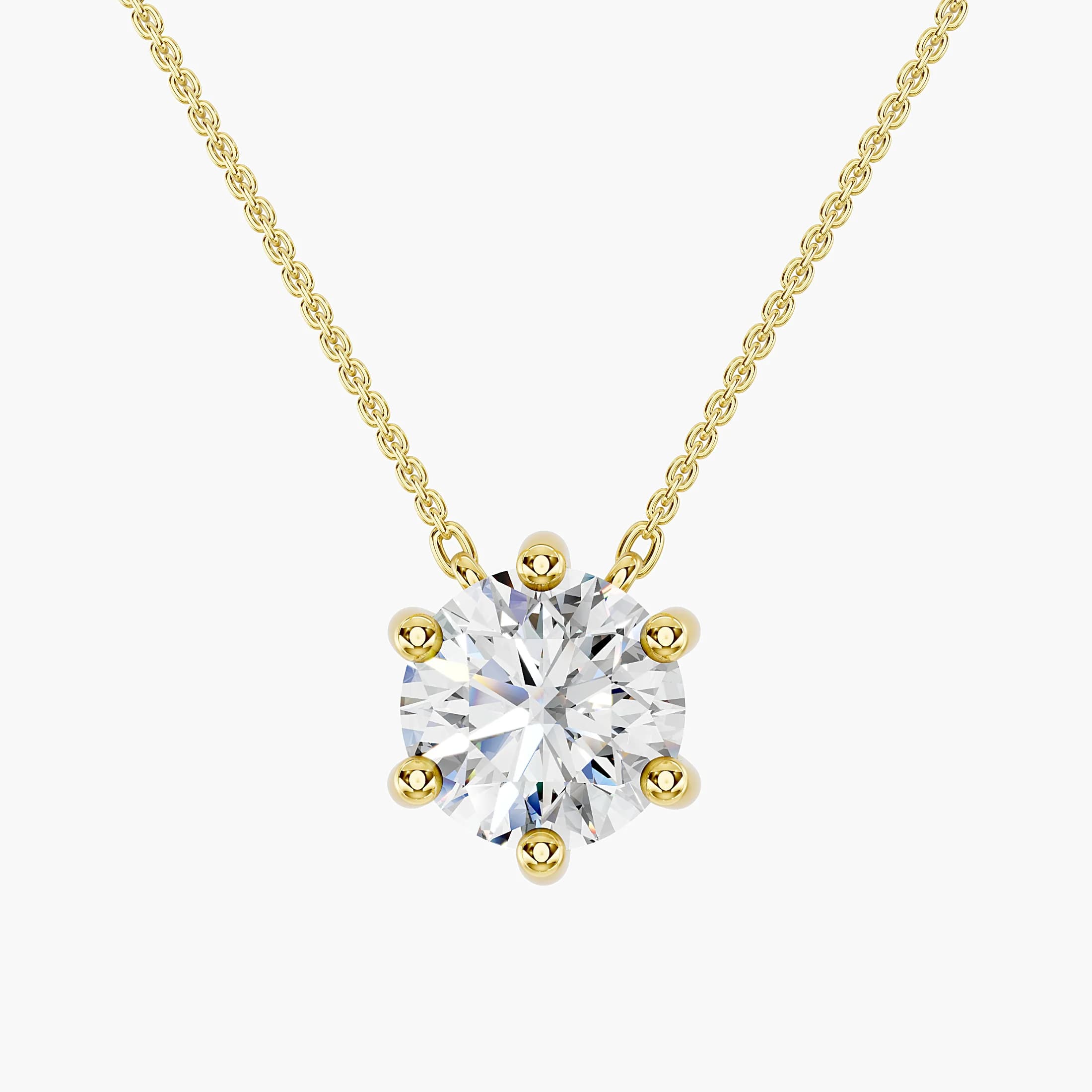 Celeste Round Solitaire Necklace jewellery