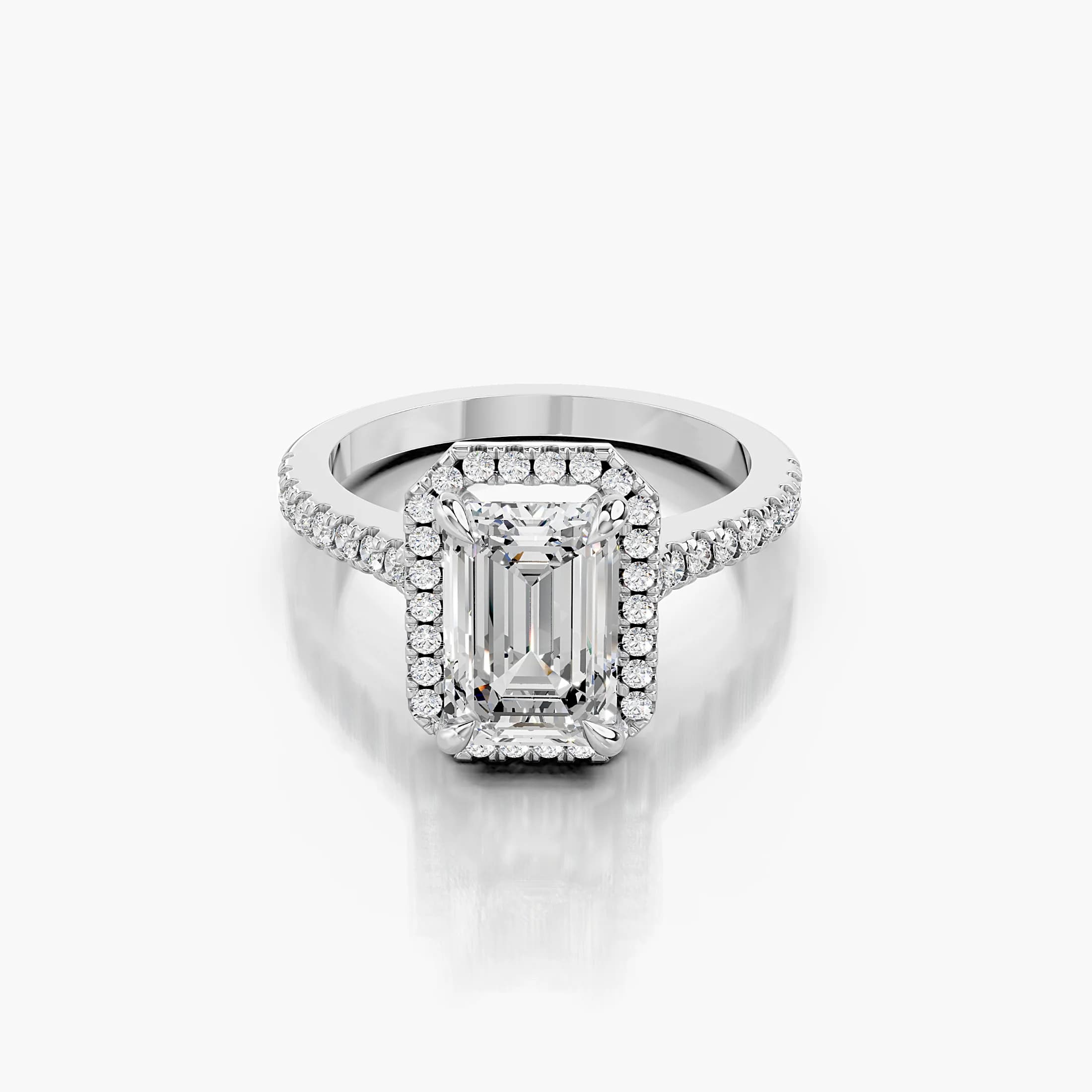 Elowen Emerald Halo Engagement Ring jewellery