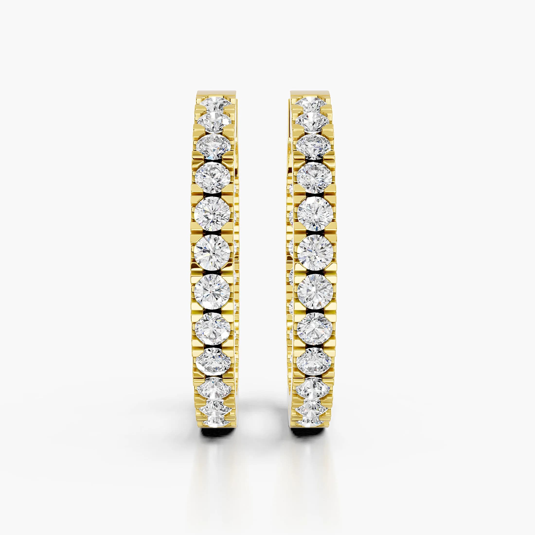 Vela Graduated Diamond Hoop Earrings jewellery