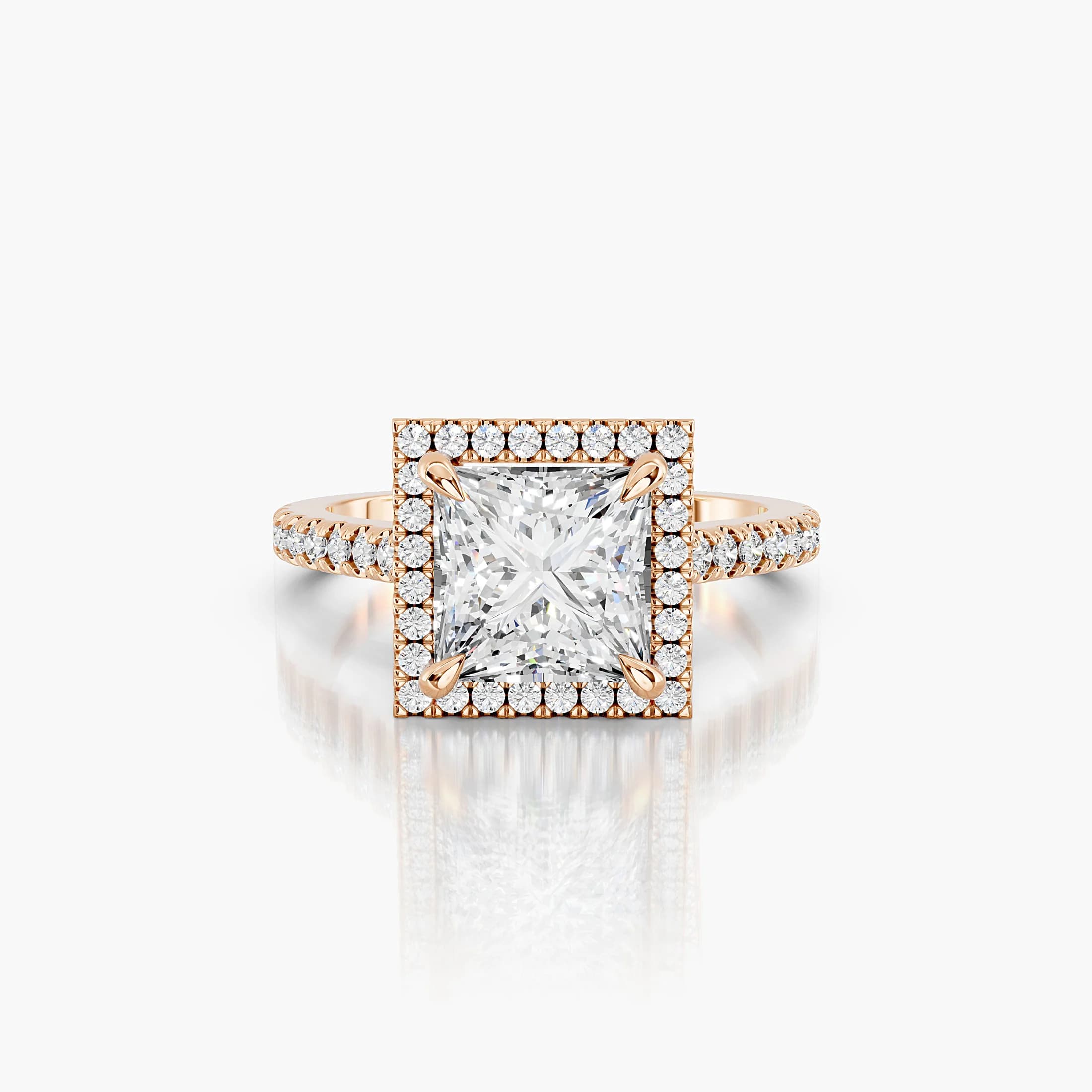 Elowen Princess Halo Engagement Ring jewellery
