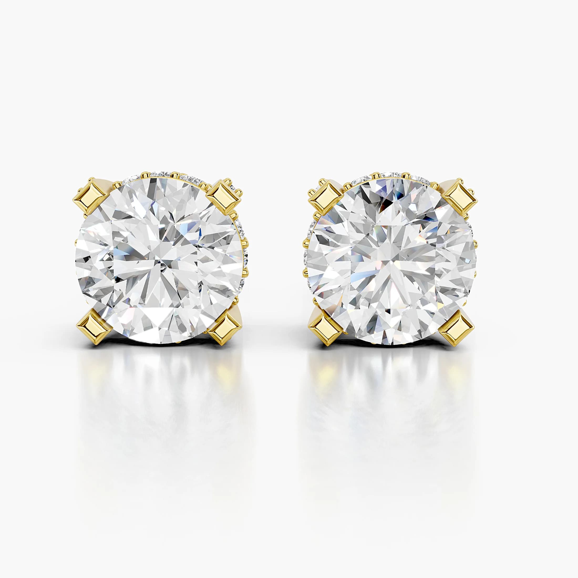 Celestine Round Diamond Stud Earrings jewellery