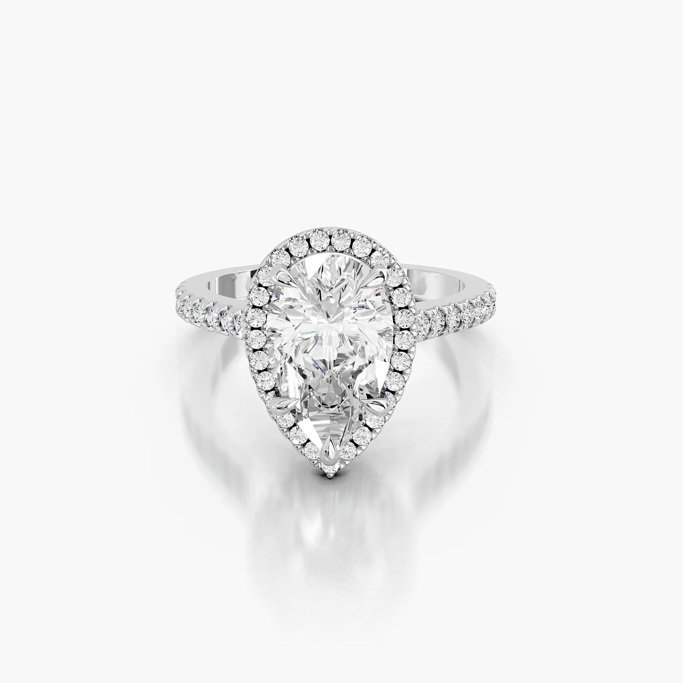 Elowen Pear Halo Engagement Ring jewellery
