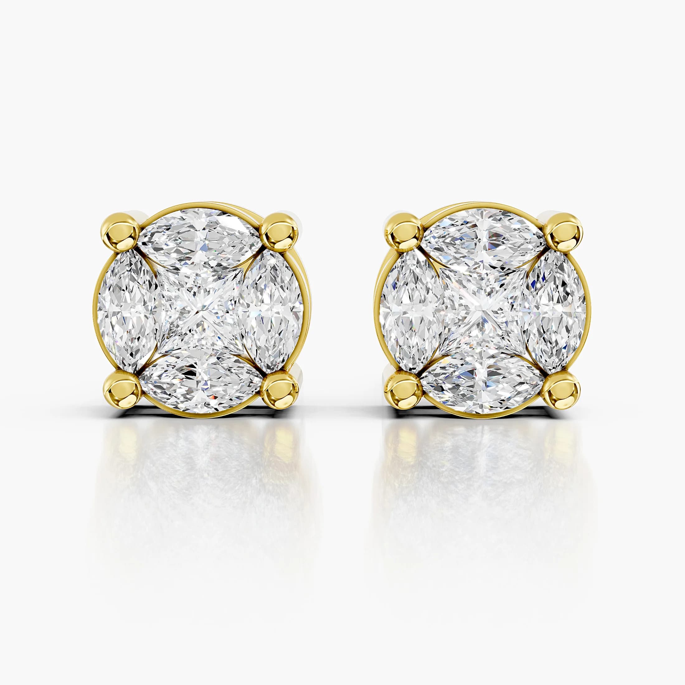Camellia Cluster Stud Earrings jewellery