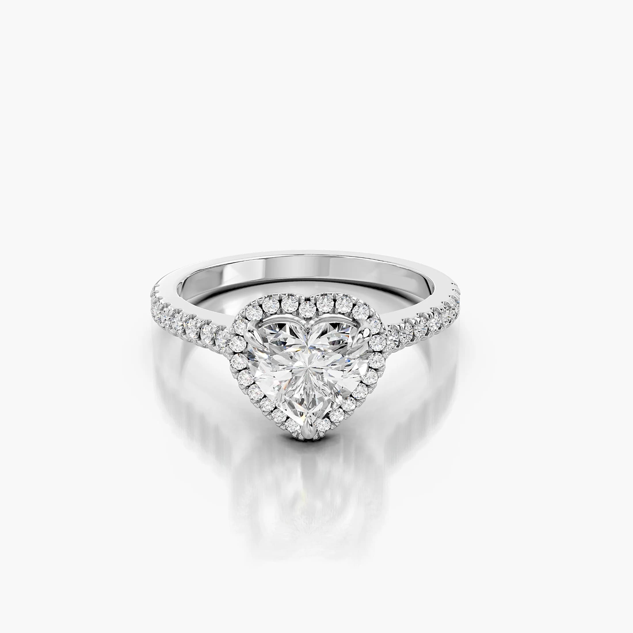 Elowen Heart Halo Engagement Ring jewellery