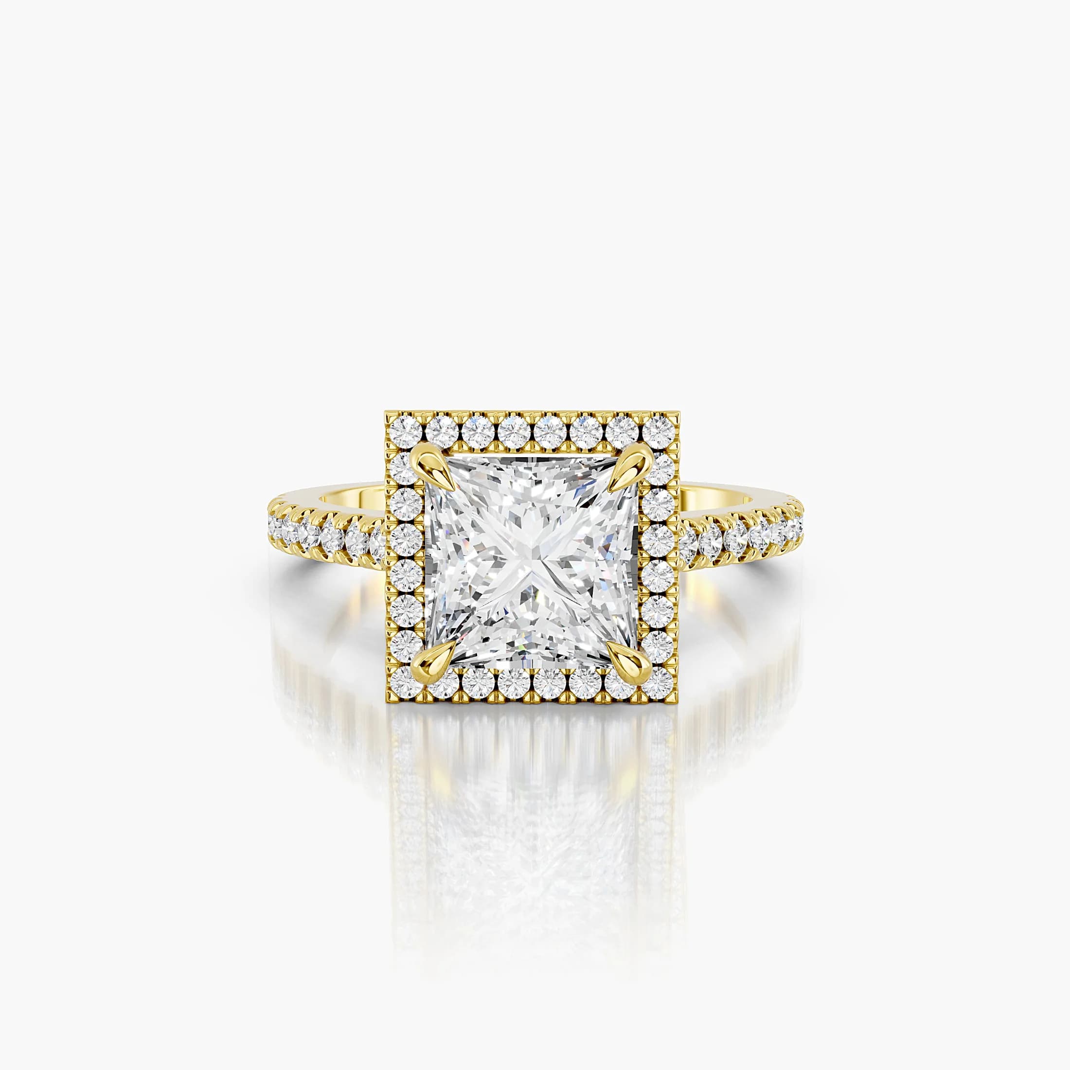 Elowen Princess Halo Engagement Ring jewellery