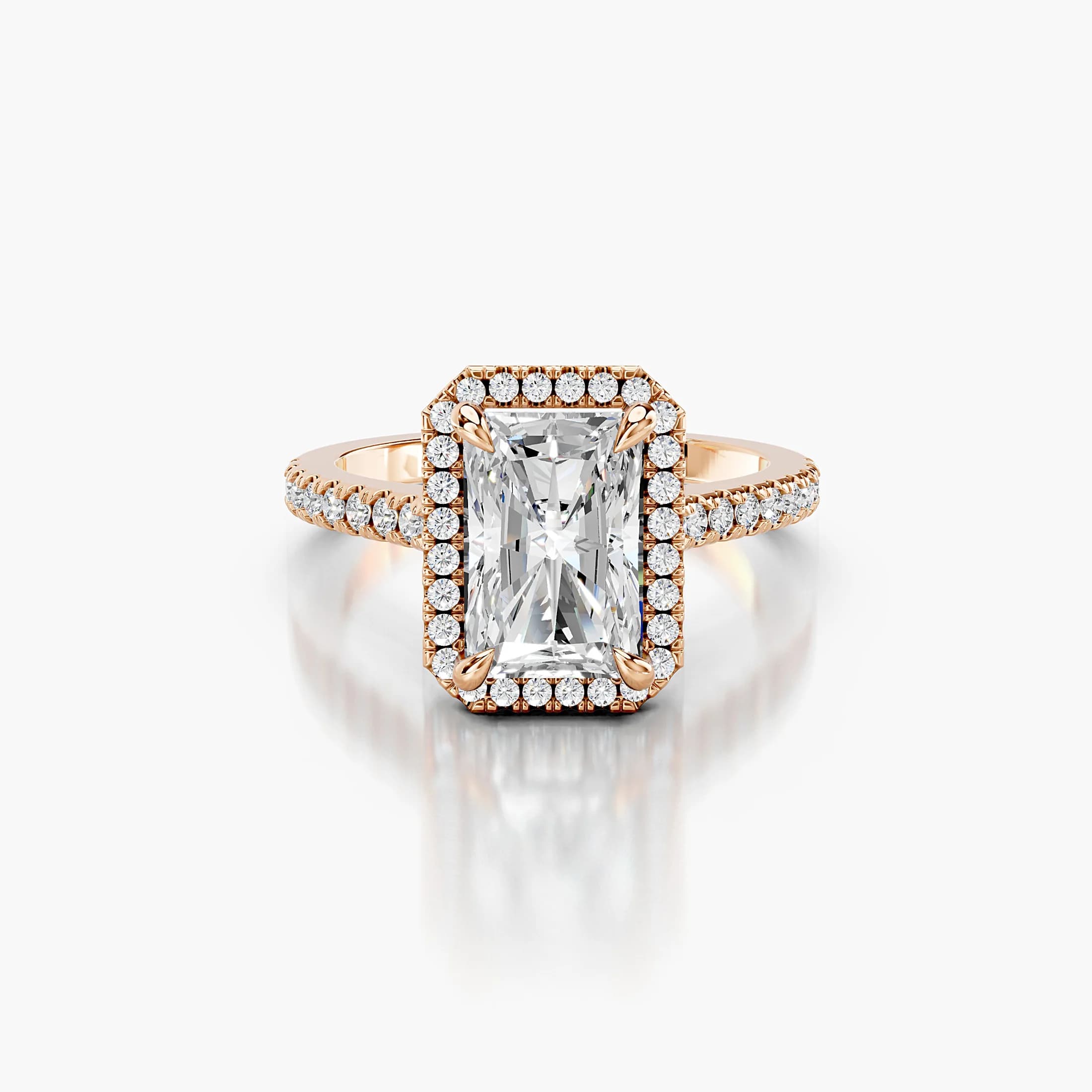Elowen Radiant Halo Engagement Ring jewellery