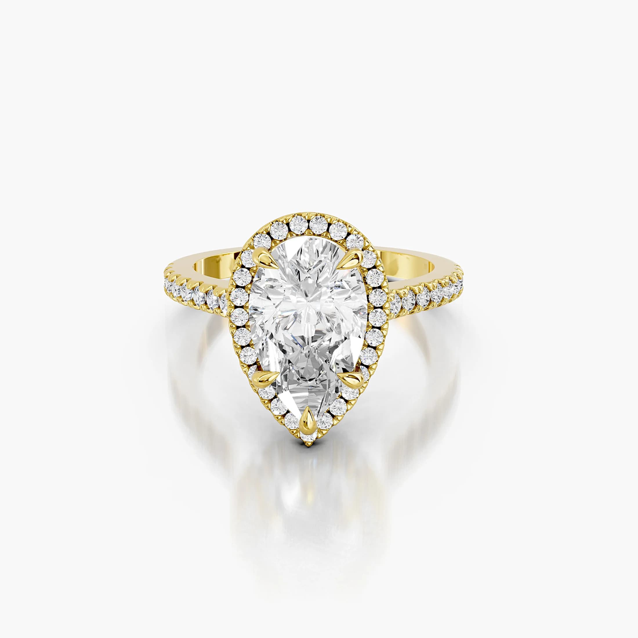 Elowen Pear Halo Engagement Ring jewellery