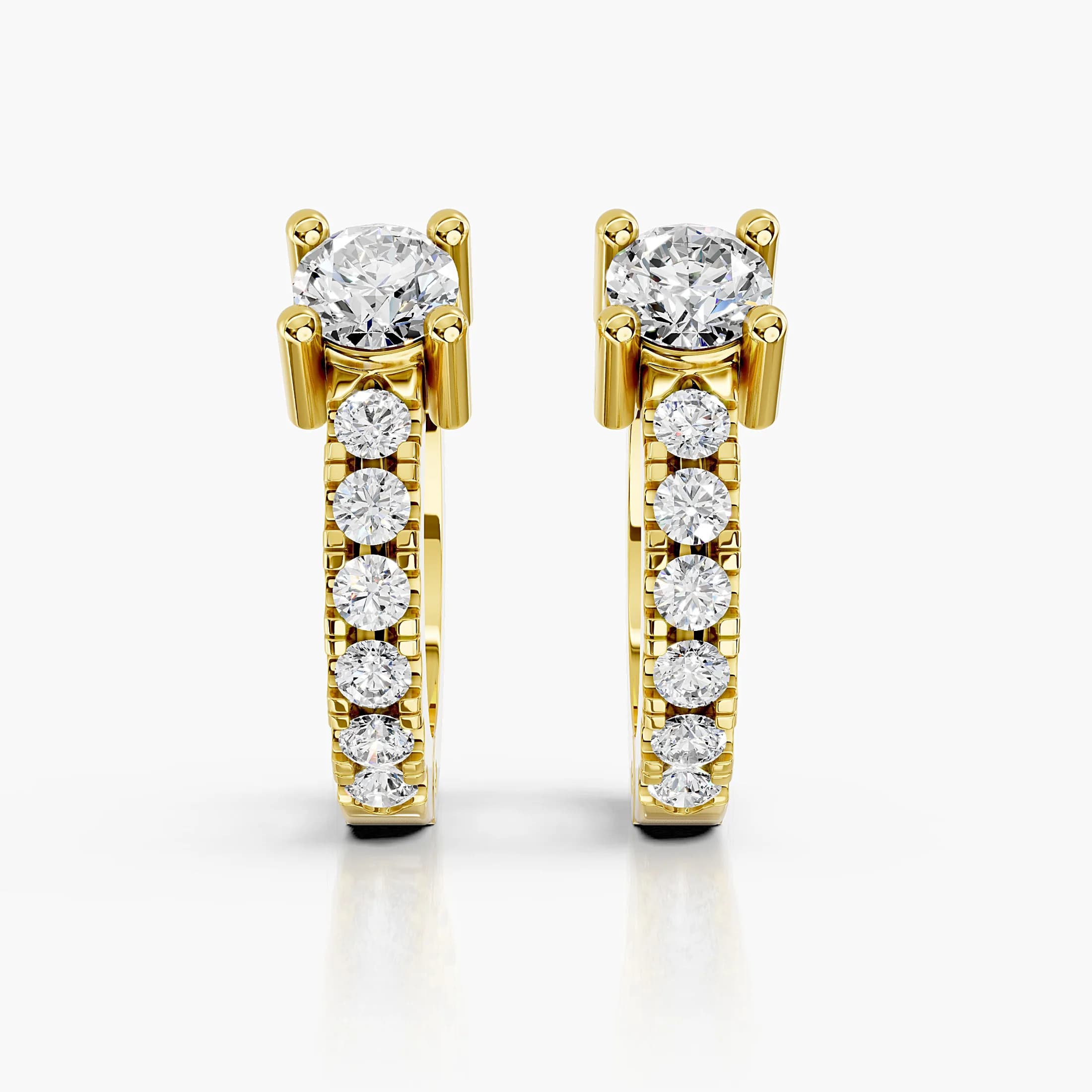 Aster Crown Diamond Hoop Earrings jewellery