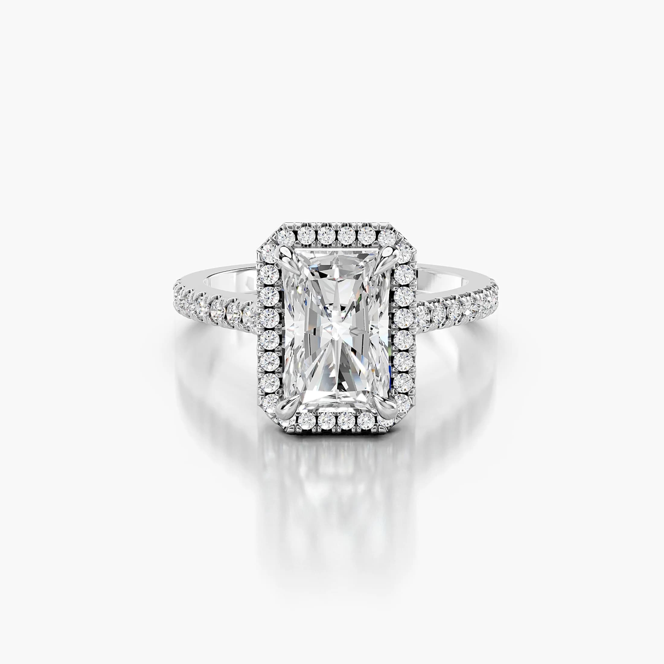 Elowen Radiant Halo Engagement Ring jewellery