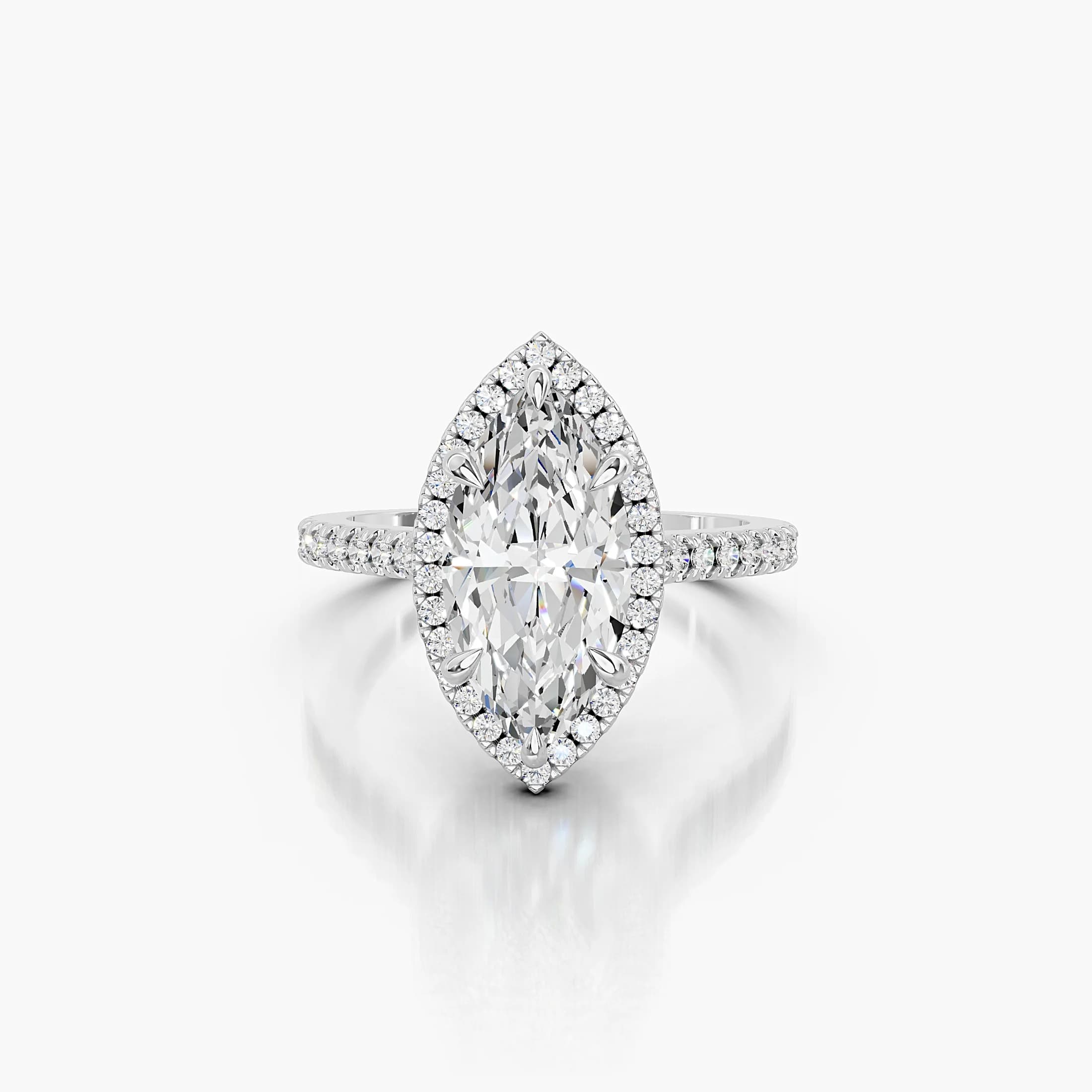 Elowen Marquise Halo Engagement Ring jewellery