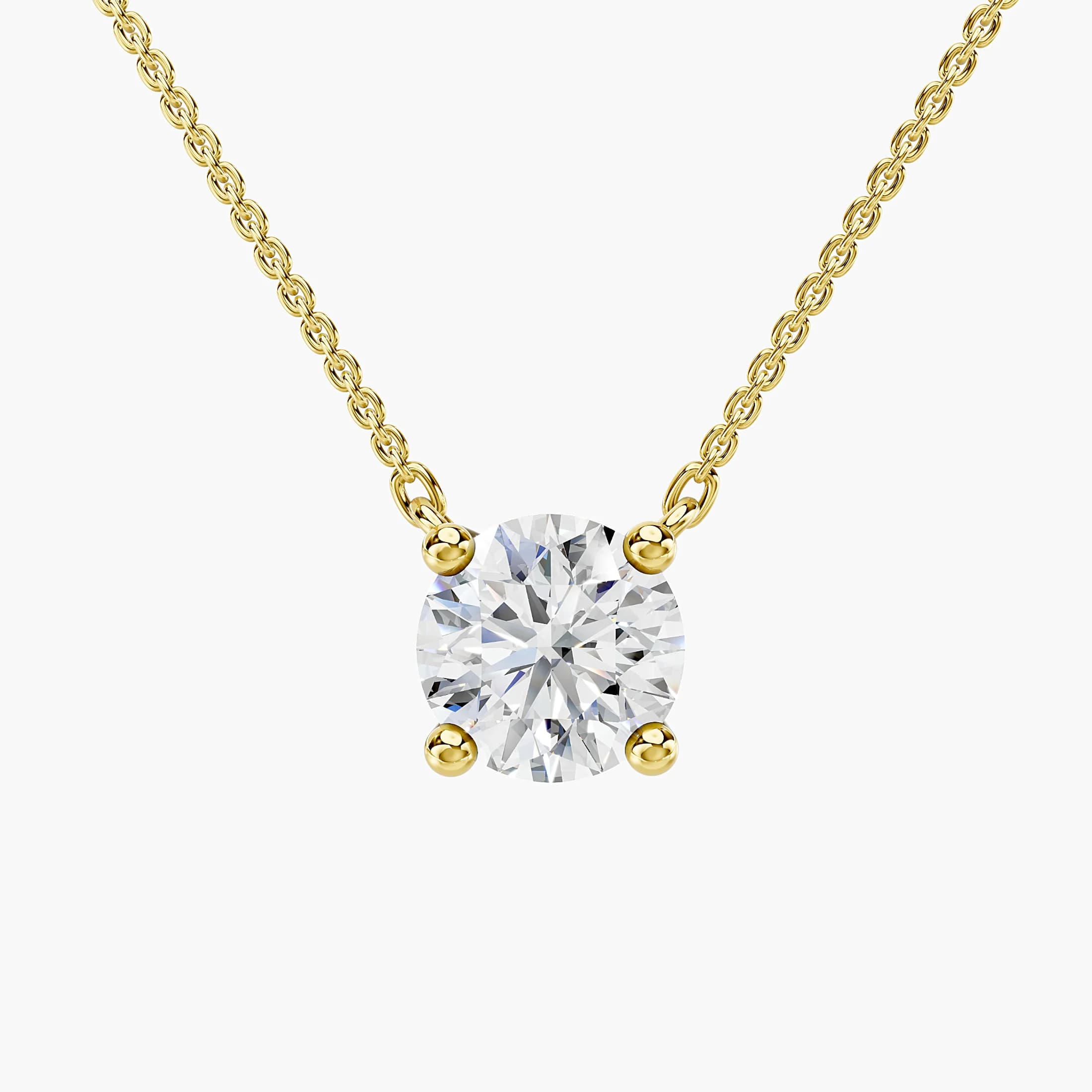 Floating Four-Prong Diamond Necklace jewellery