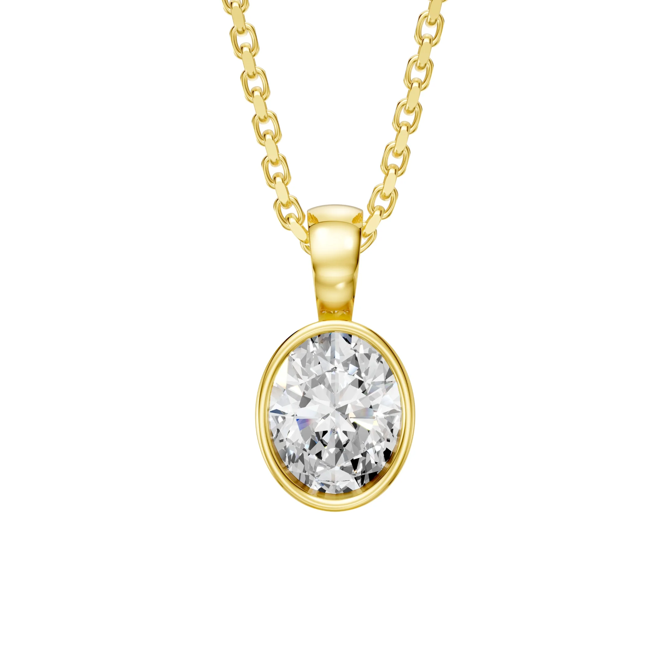 Verona Oval Bezel Pendant Necklace jewellery