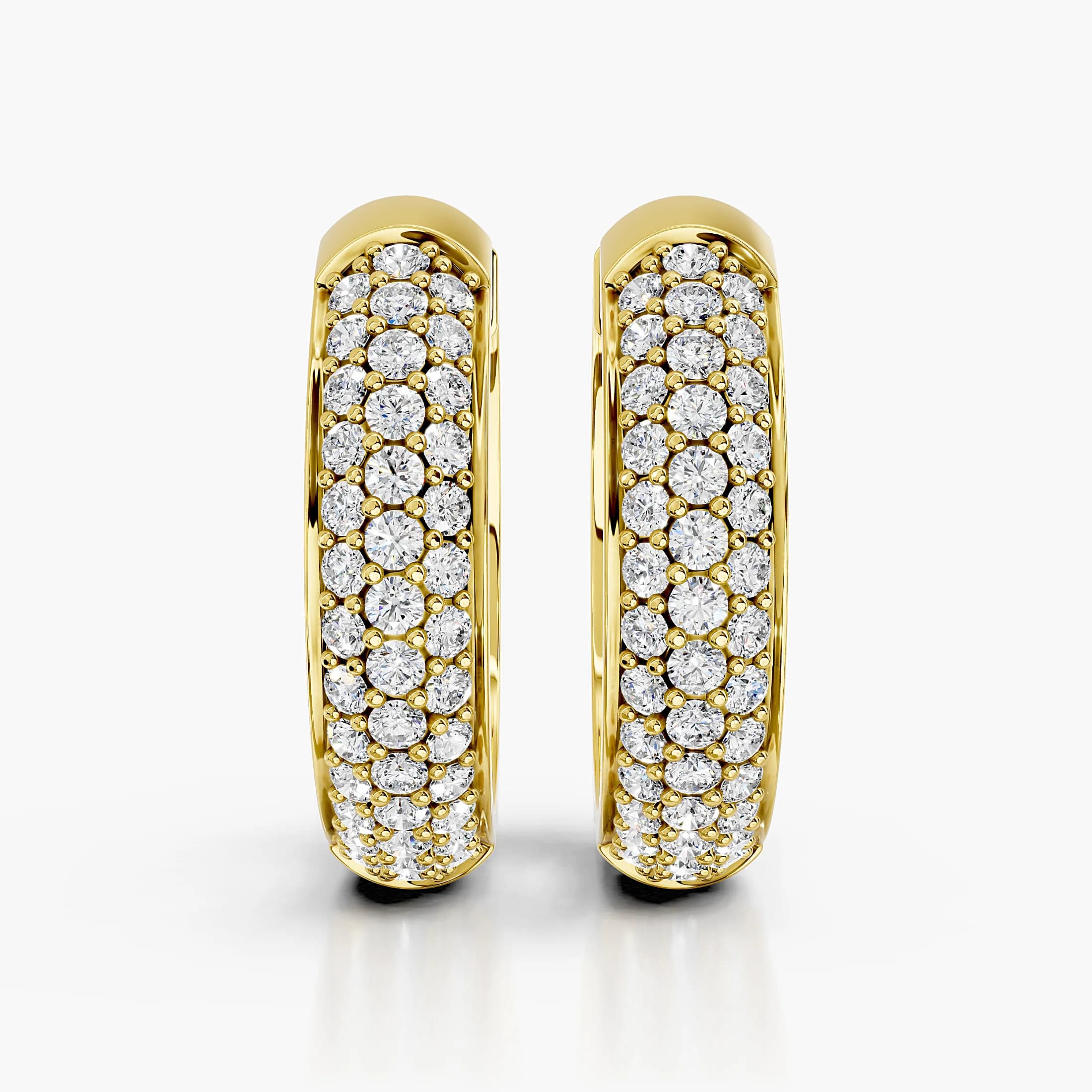 Calista Triple-Row Diamond Hoop Earrings jewellery