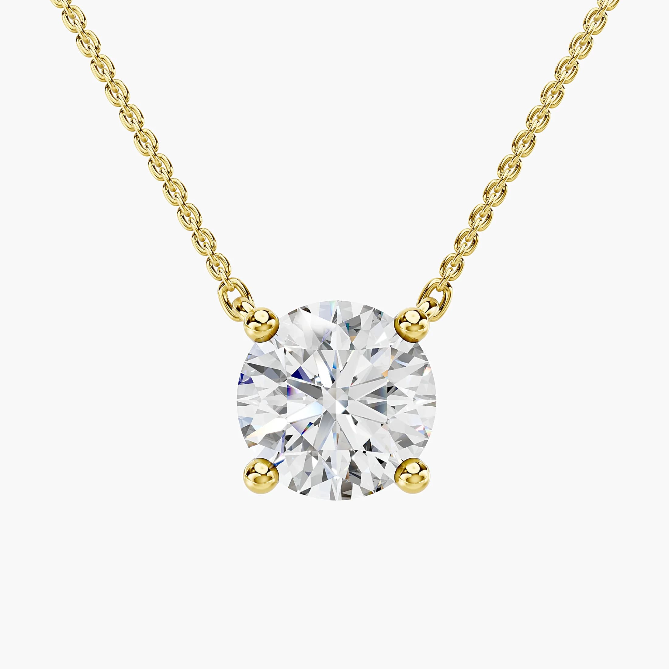 Floating Four-Prong Diamond Necklace jewellery