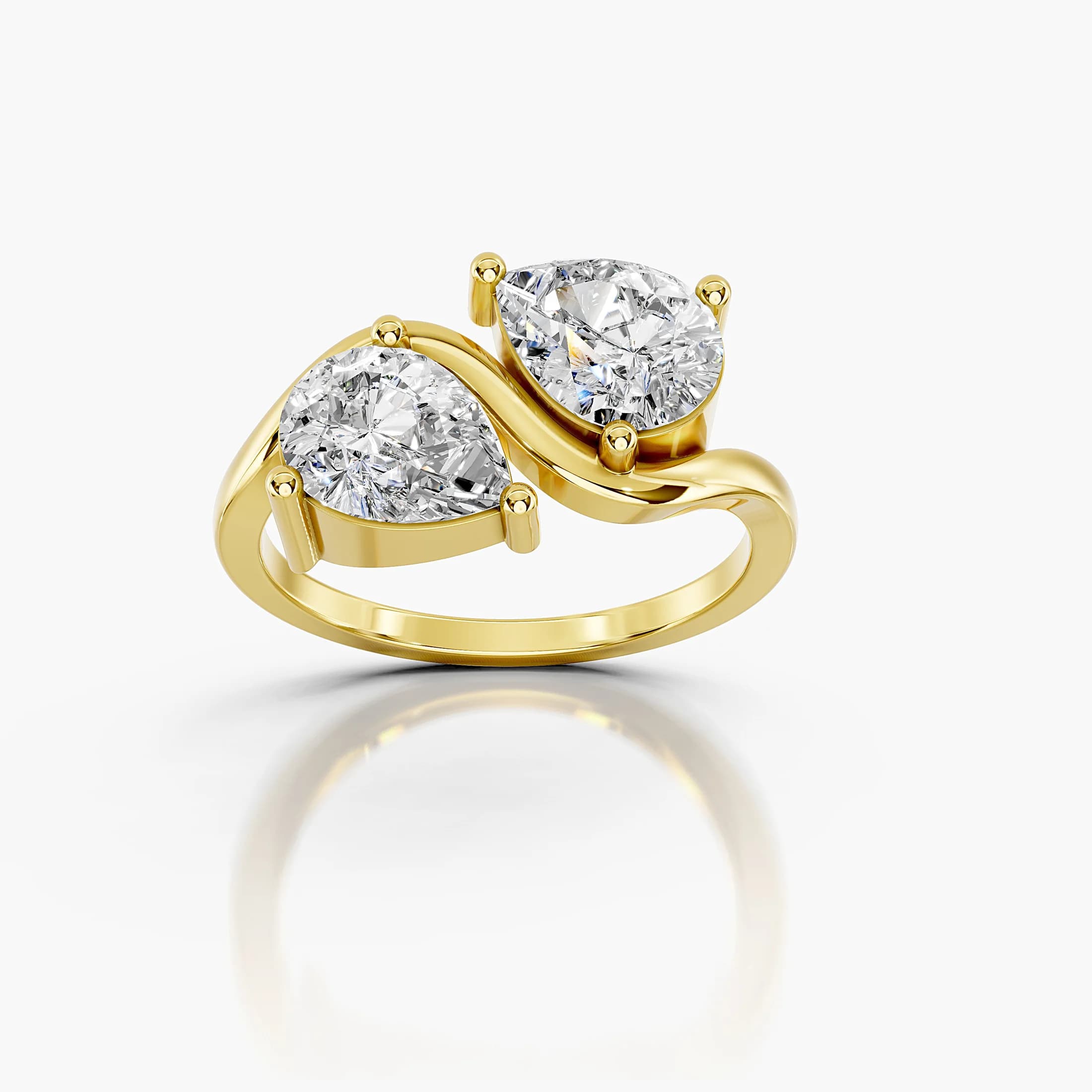 Pear Duo Toi Moi Two-Stone Engagement Ring jewellery