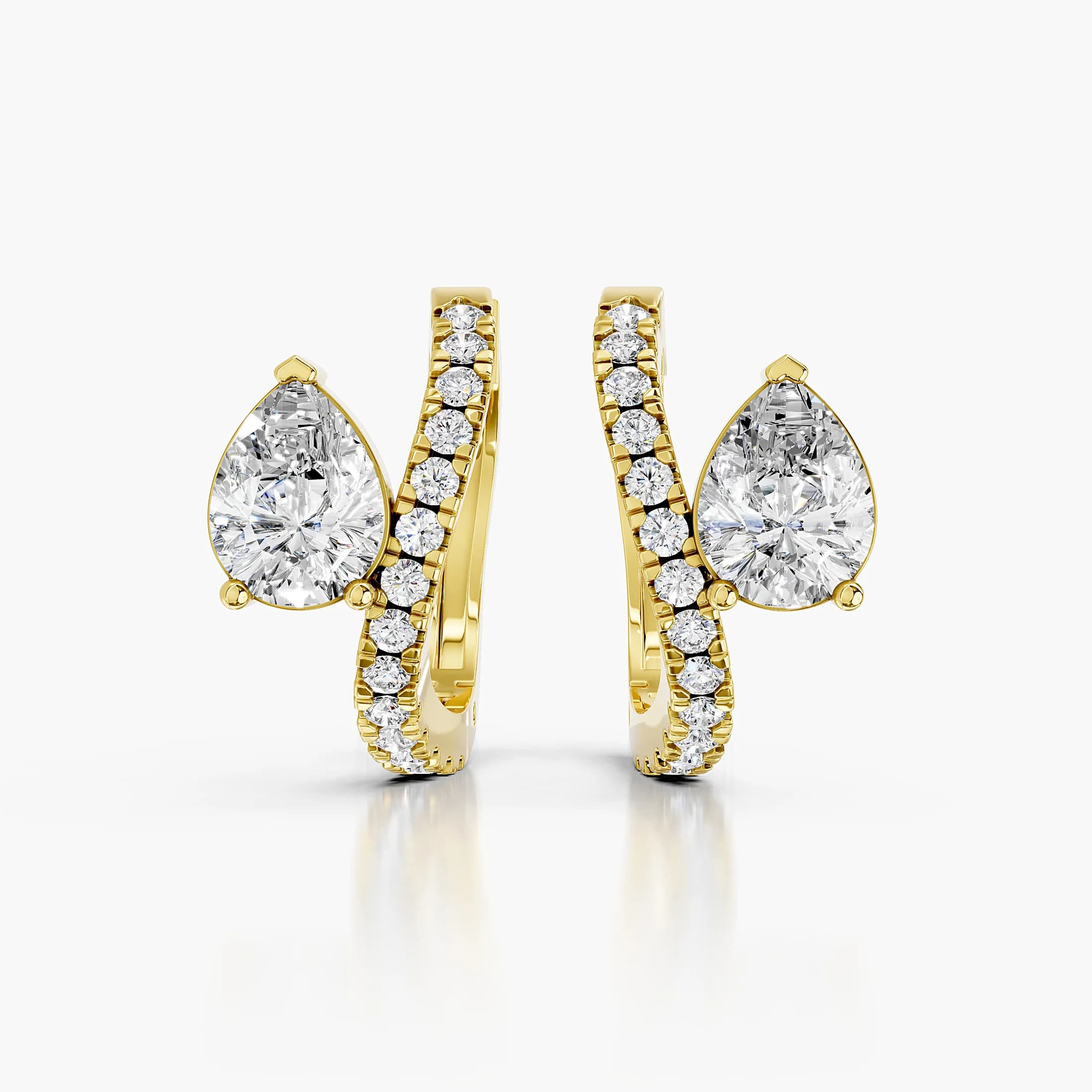 Elysian Pear Diamond Accent Hoops jewellery