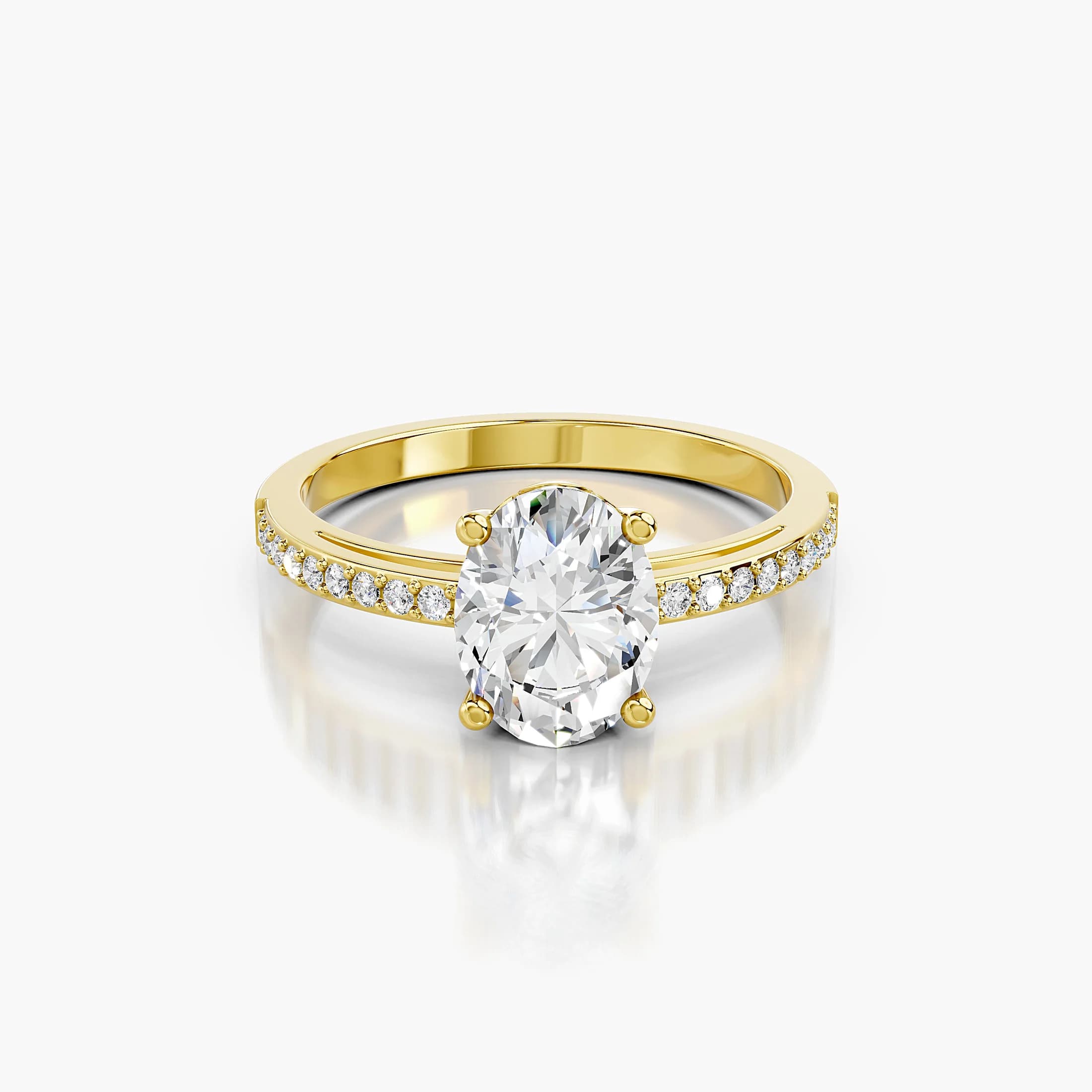 Crestline Oval Pavé Engagement Ring jewellery