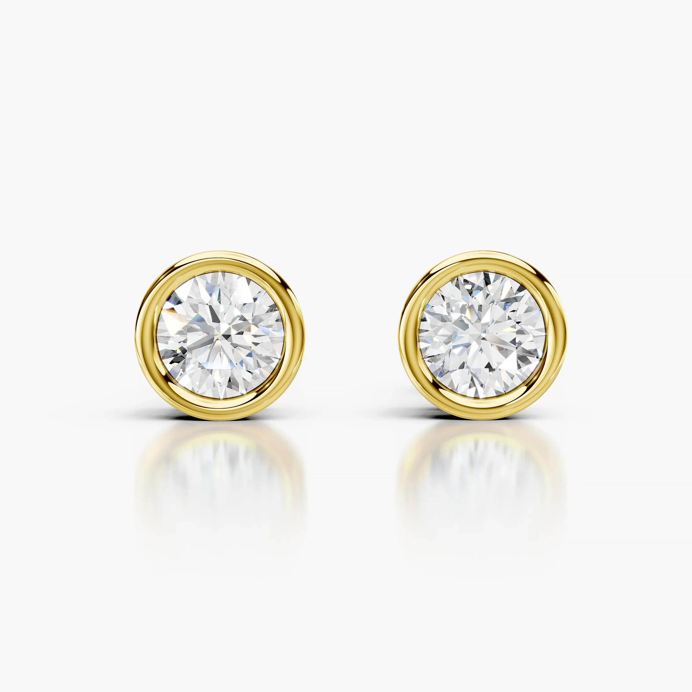 Celeste Round Diamond Bezel Solitaire Stud Earrings 2.00 jewellery