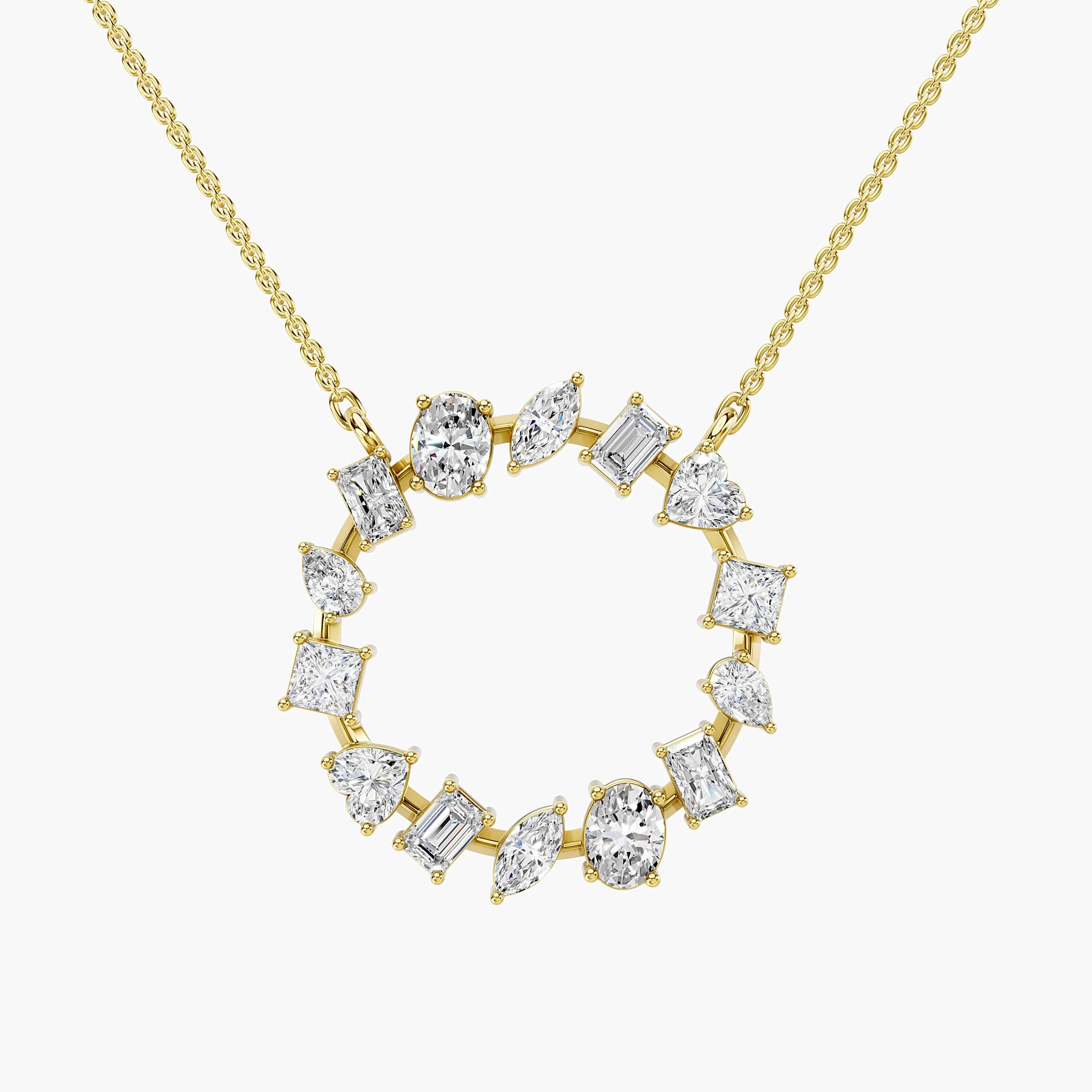 Seven-Shape Diamond Circle Pendant jewellery