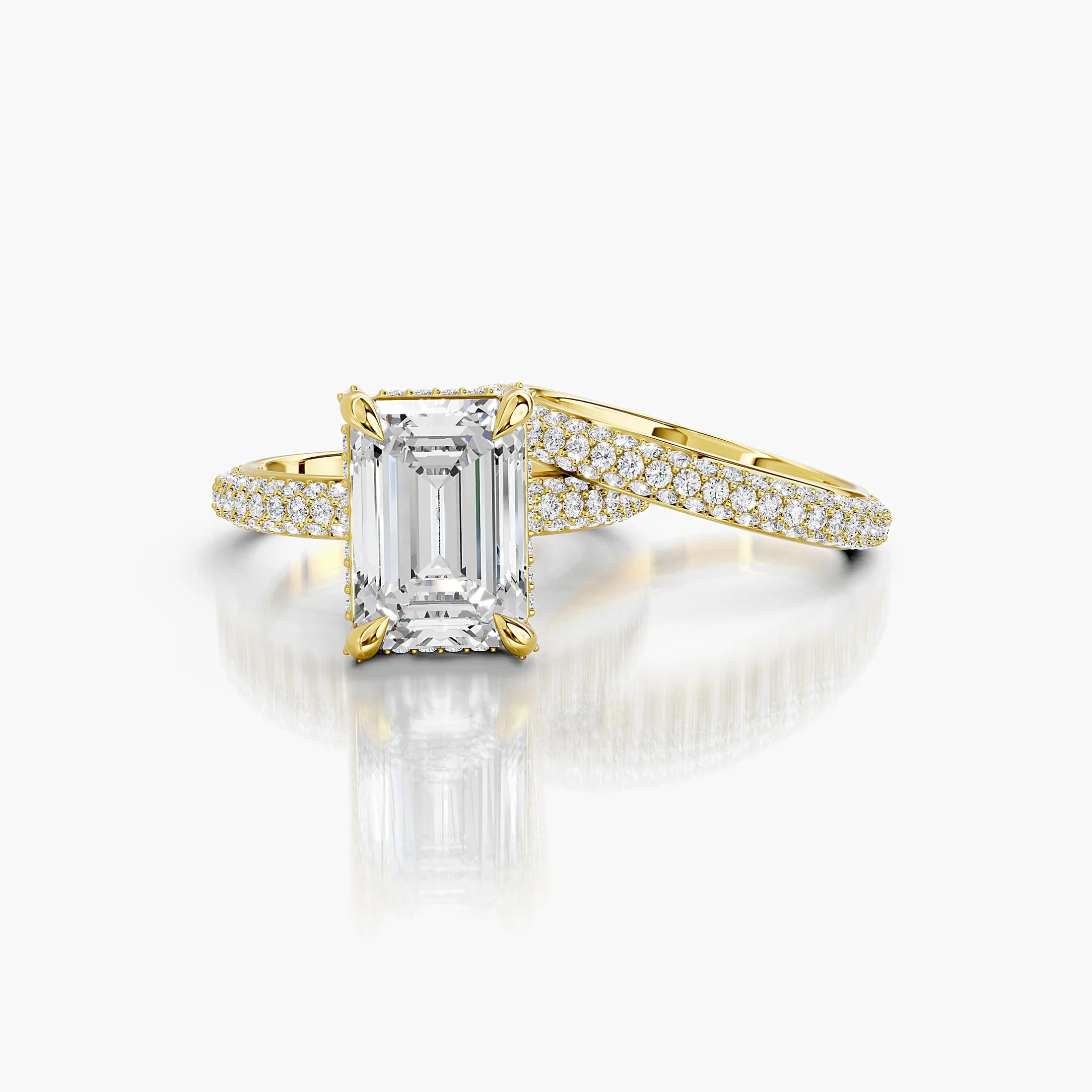 Emerald Radiance Pavé Bridal Set jewellery