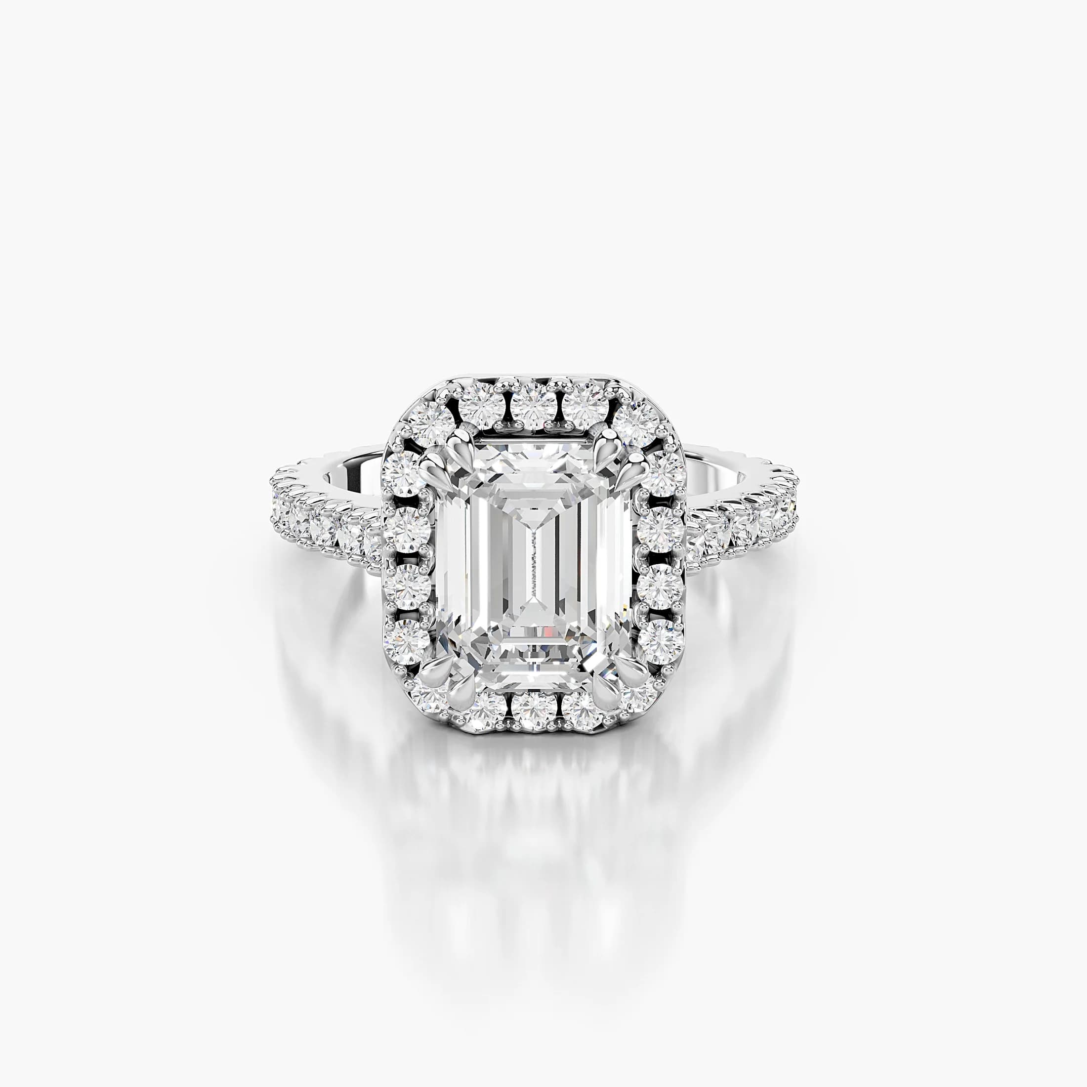Aurelia Emerald Diamond Halo Ring jewellery