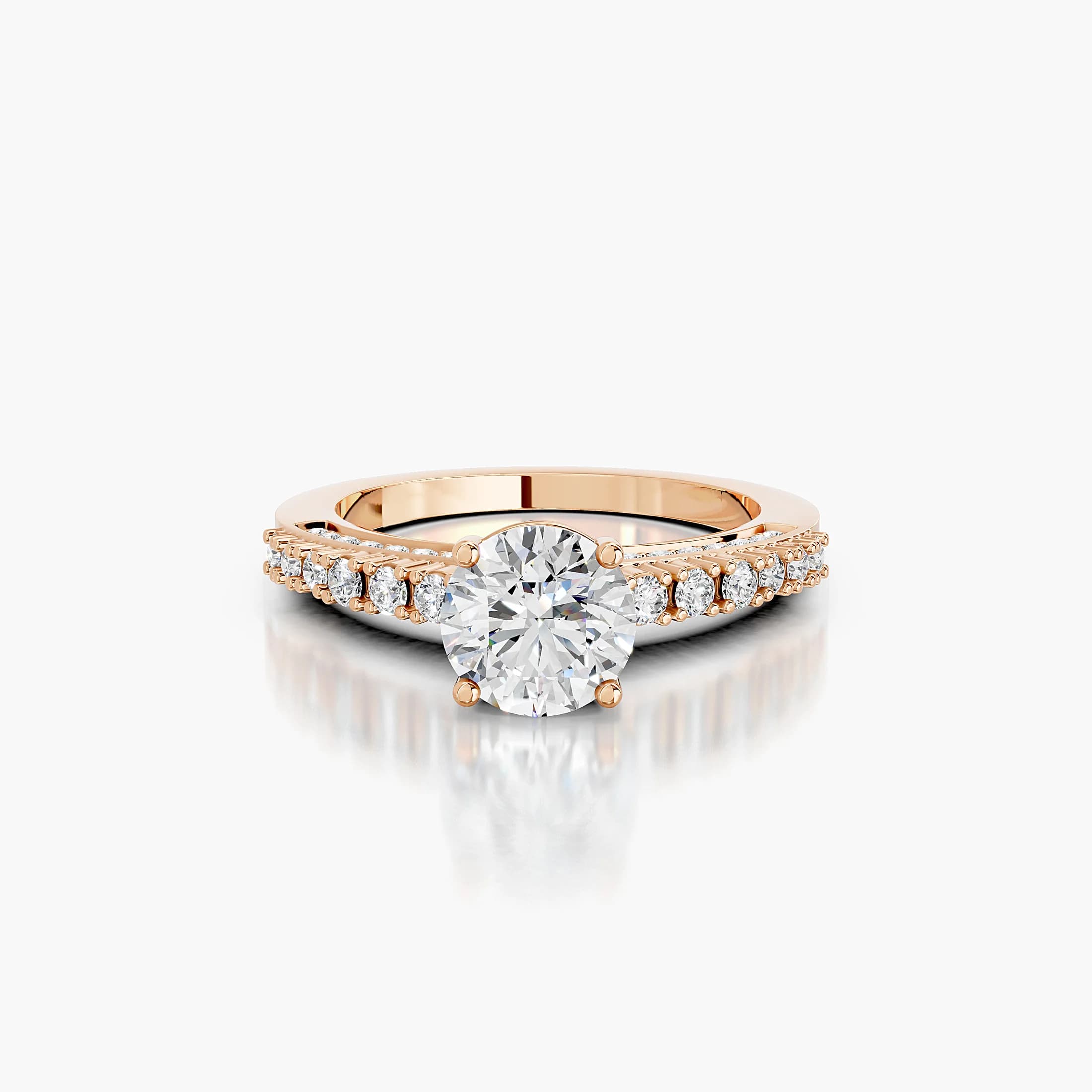 Twin Arc Round Diamond Engagement Ring jewellery