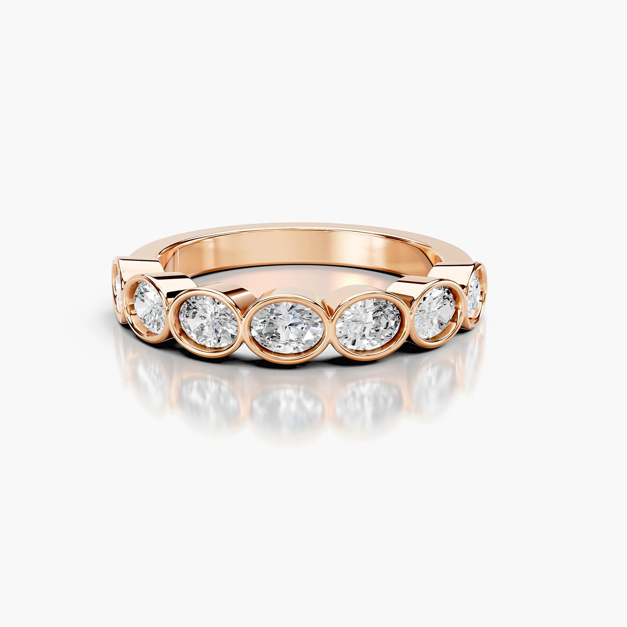 Bezel Oval Half-Eternity Band jewellery