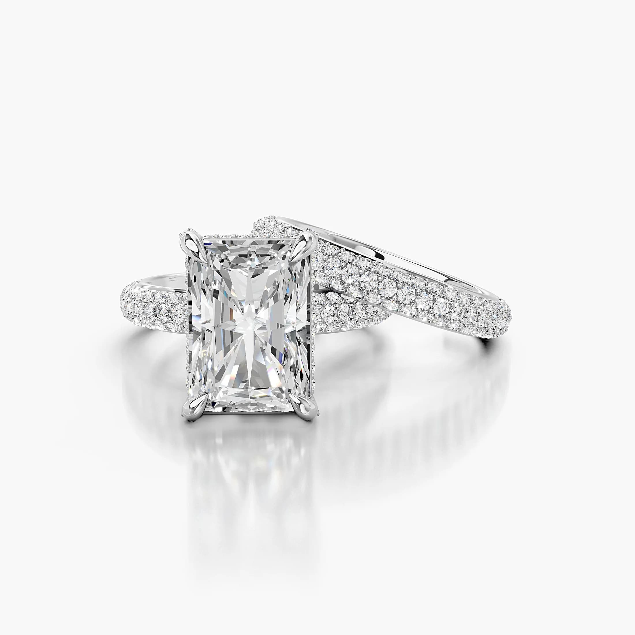 Solenne Radiant Bridal Ring Set jewellery