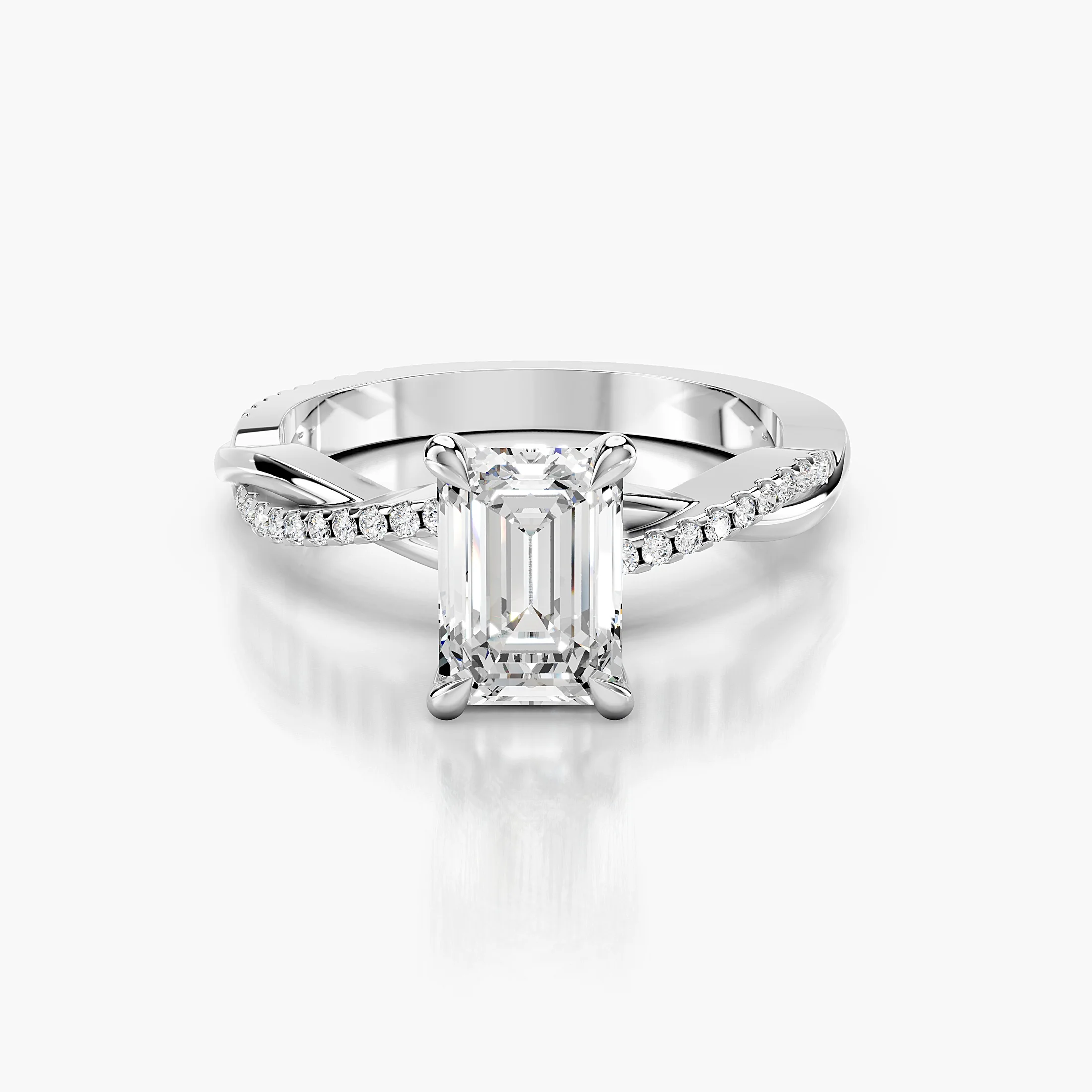 Elaris Emerald Twist Diamond Ring jewellery