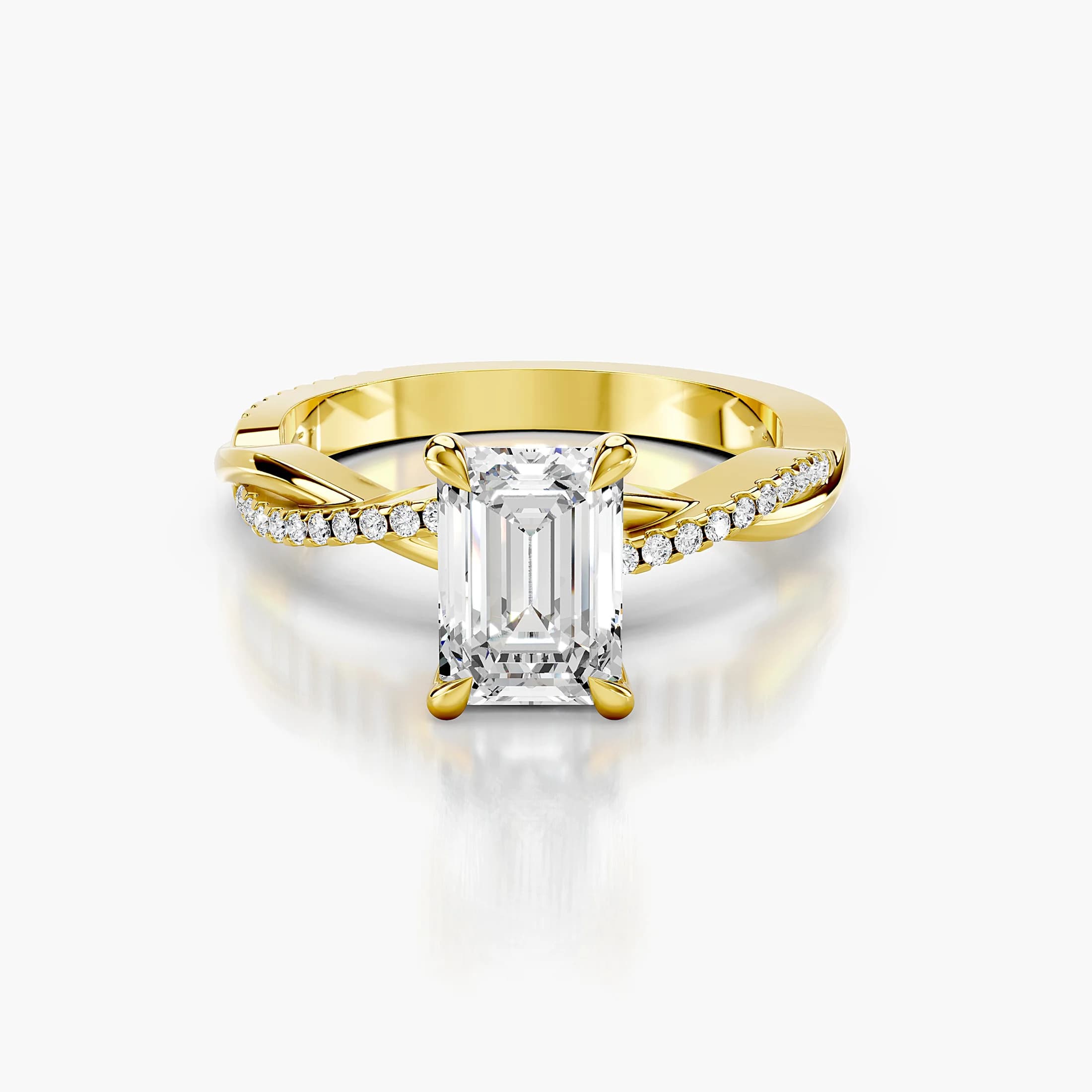 Elaris Emerald Twist Diamond Ring jewellery