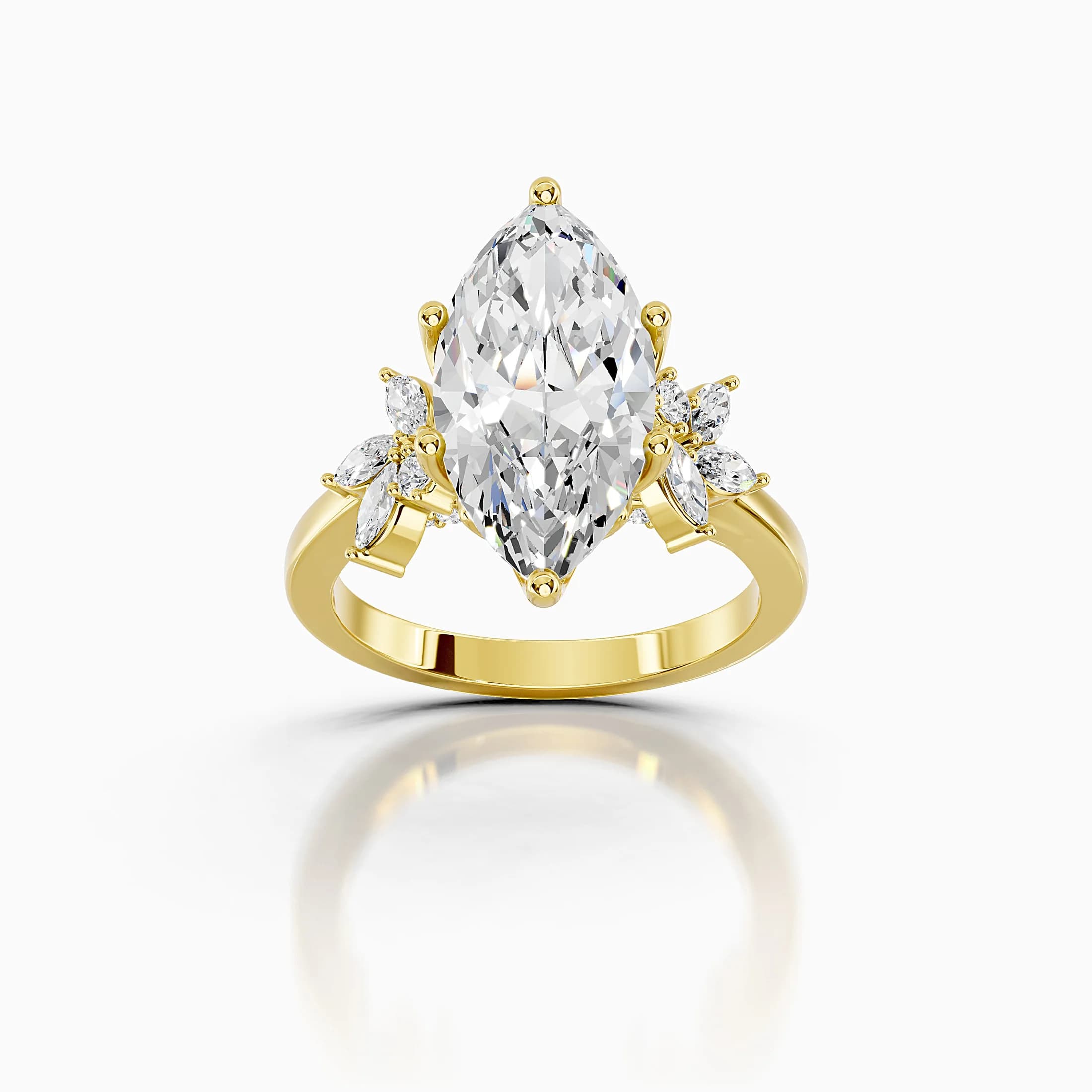Marquise Cluster Halo Ring jewellery