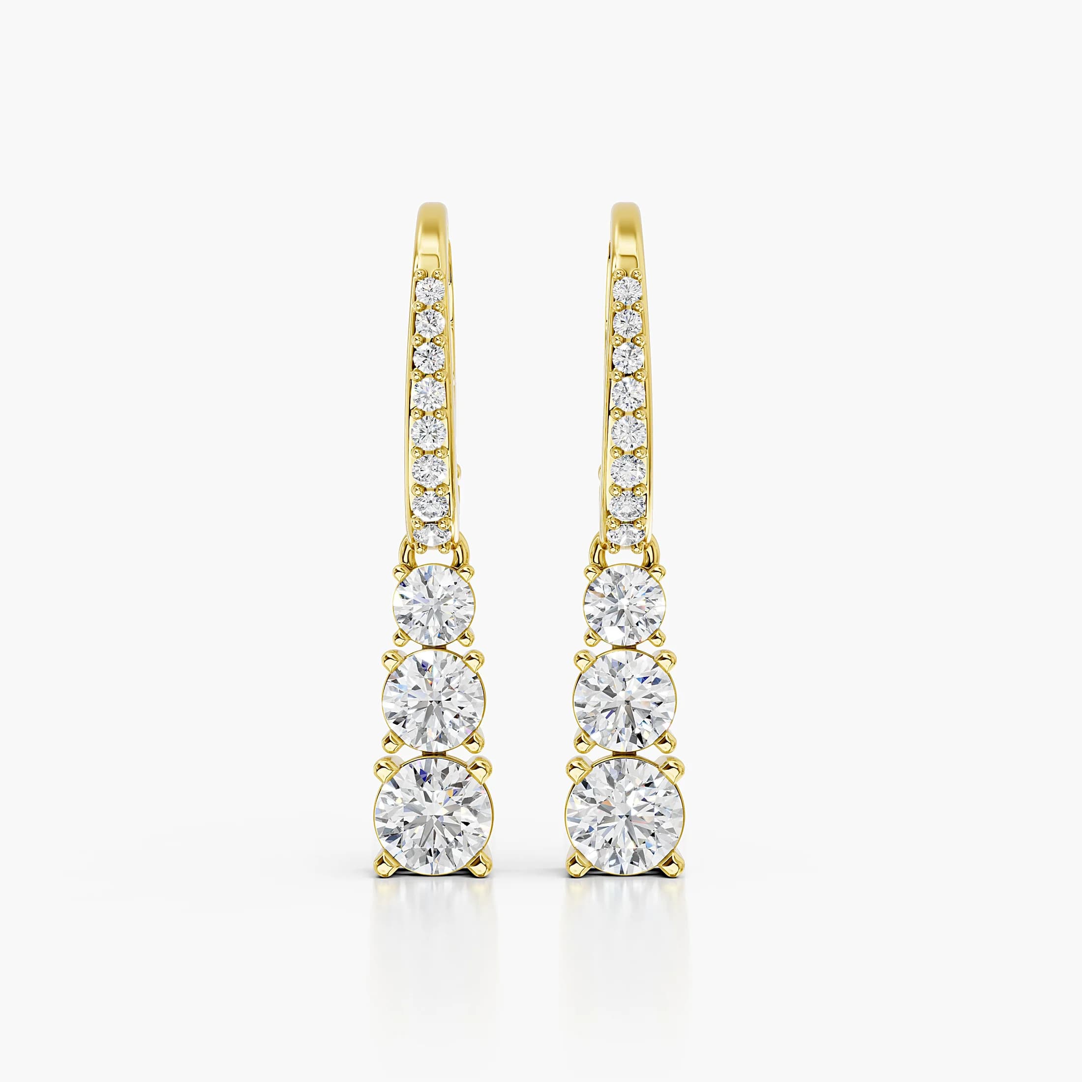 Seraphina Graduated Diamond Drop Earrings jewellery