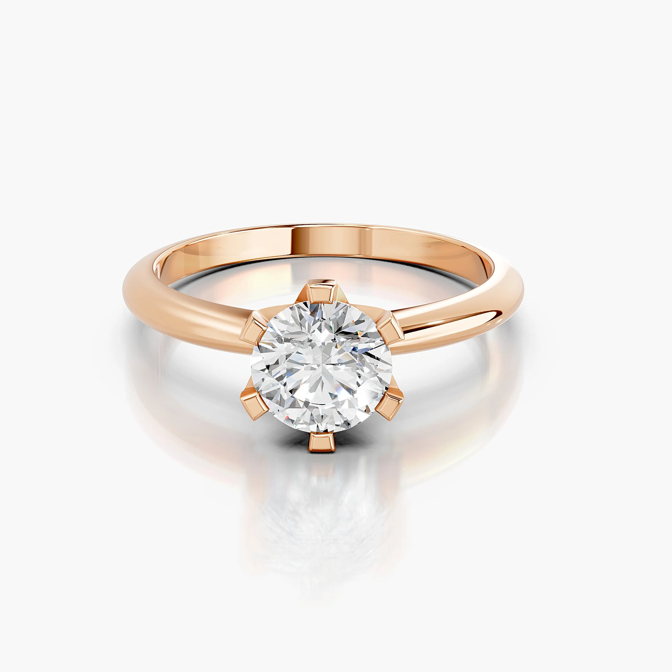 Round Angular Prong Solitaire jewellery