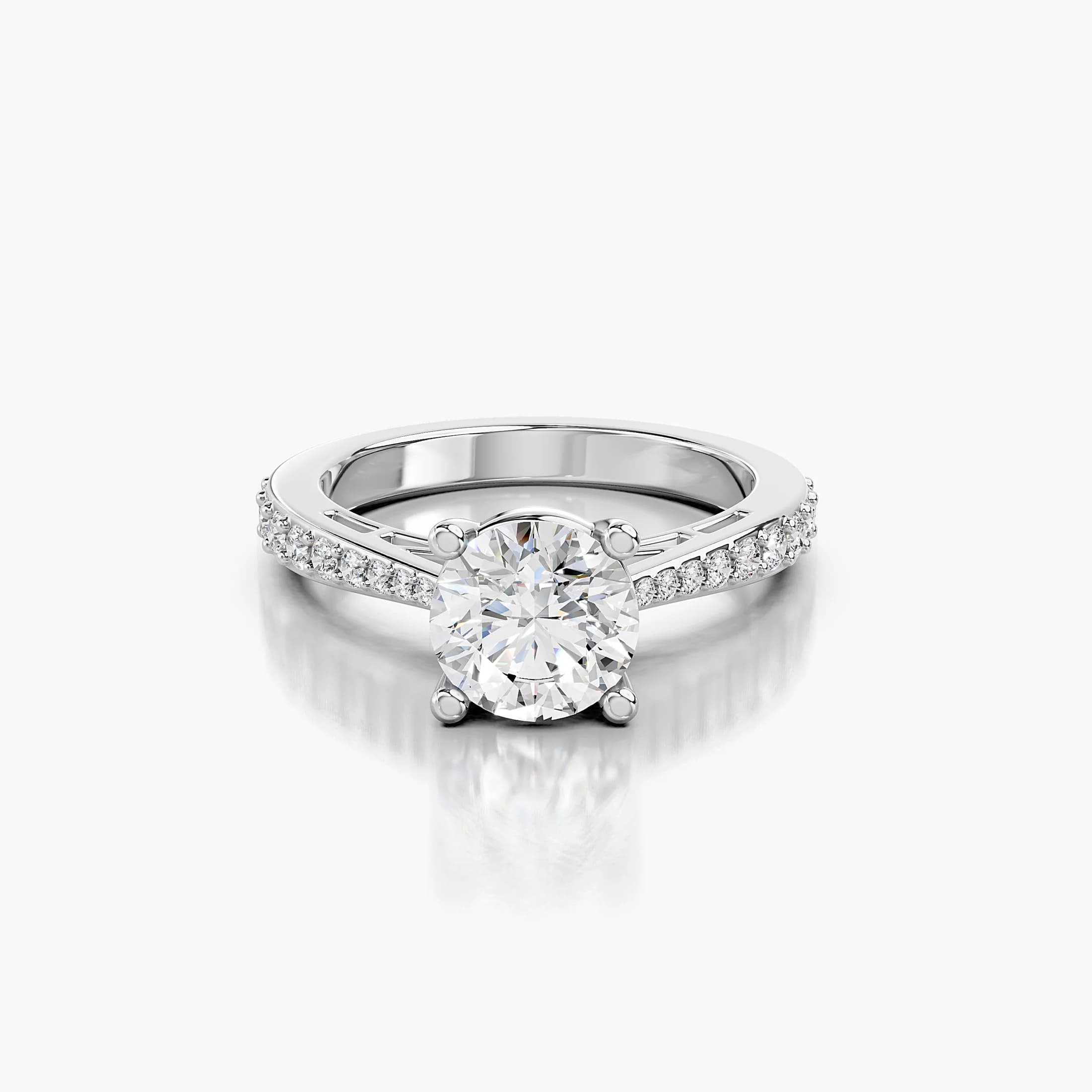 Aureline Round Side-Stone Engagement Ring jewellery