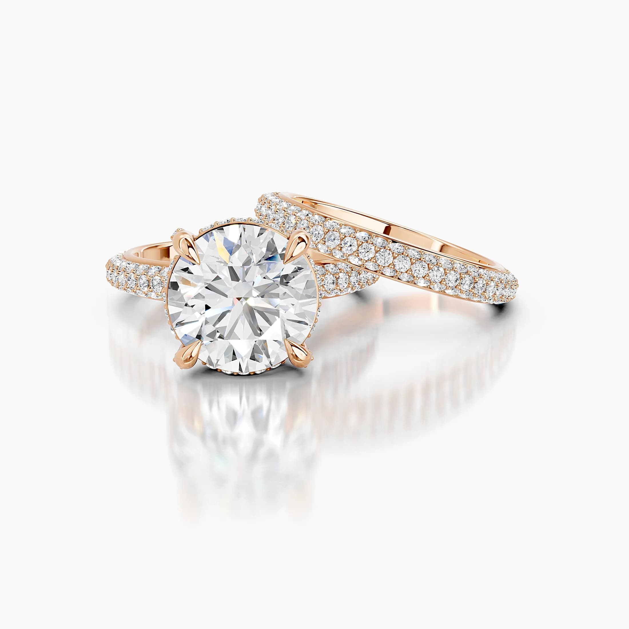 Elaris Round Bridal Ring Set jewellery