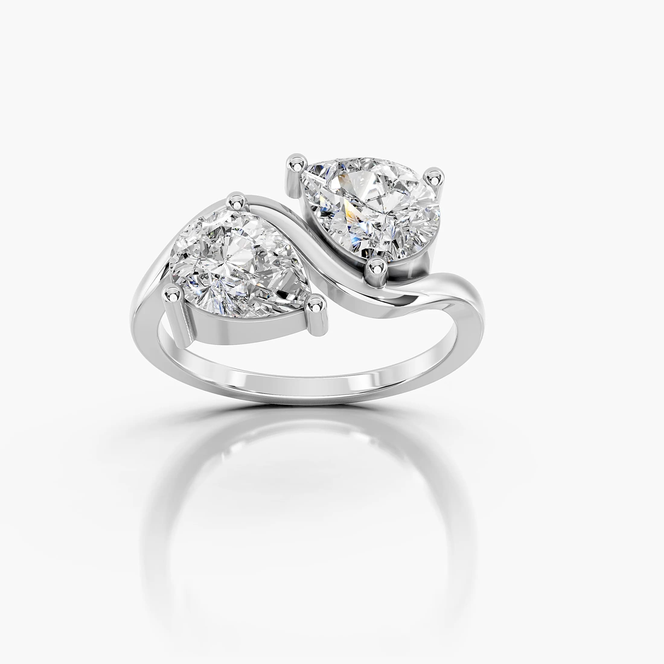 Pear Duo Toi Moi Two-Stone Engagement Ring jewellery