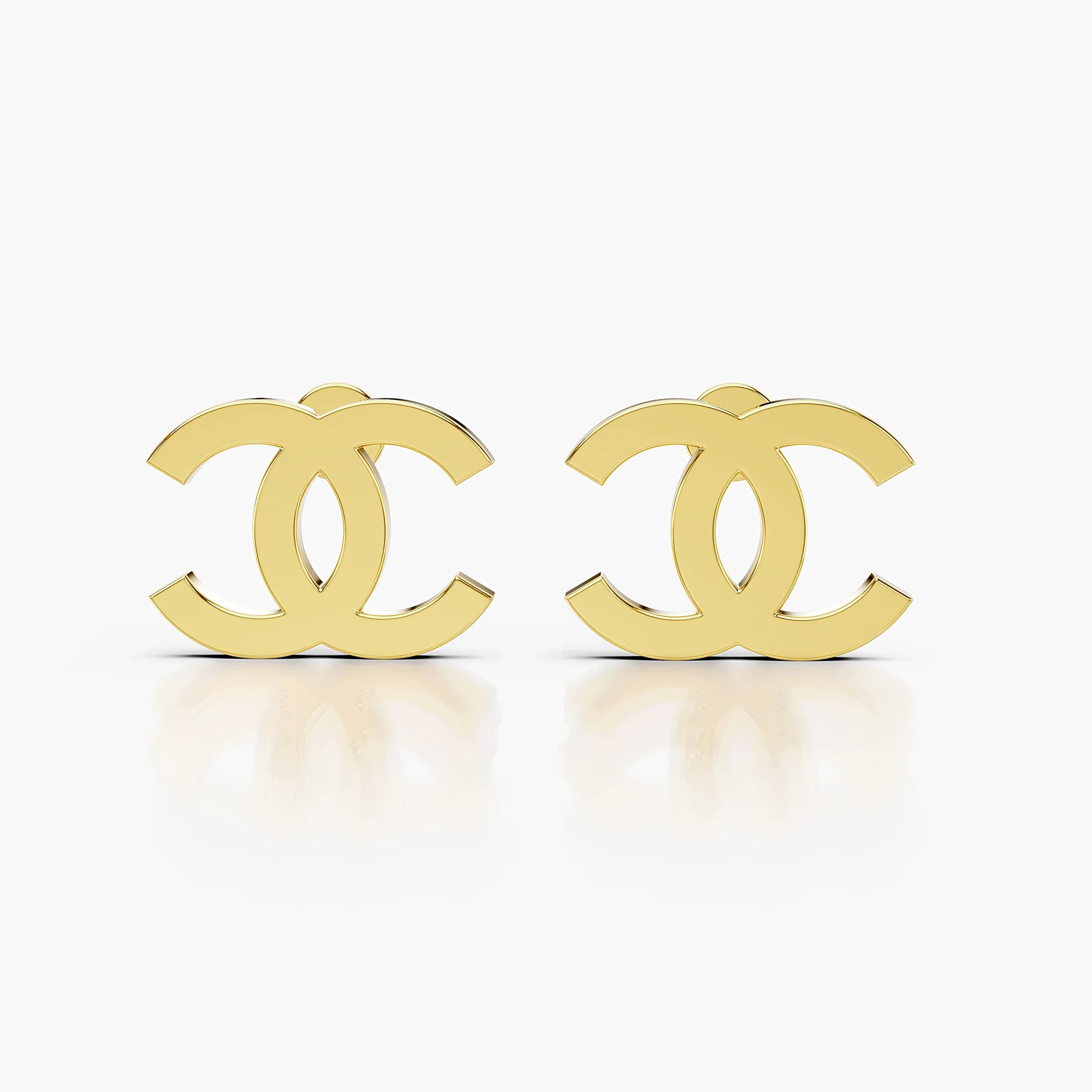 Aurevelle Interlocking Curve Gold Stud Earrings jewellery