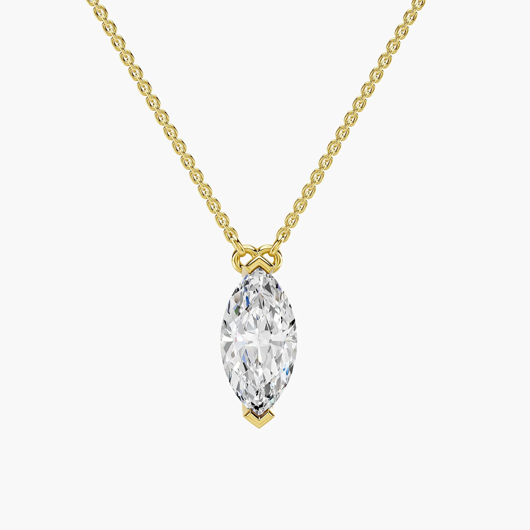 Marquise Diamond Solitaire Pendant jewellery