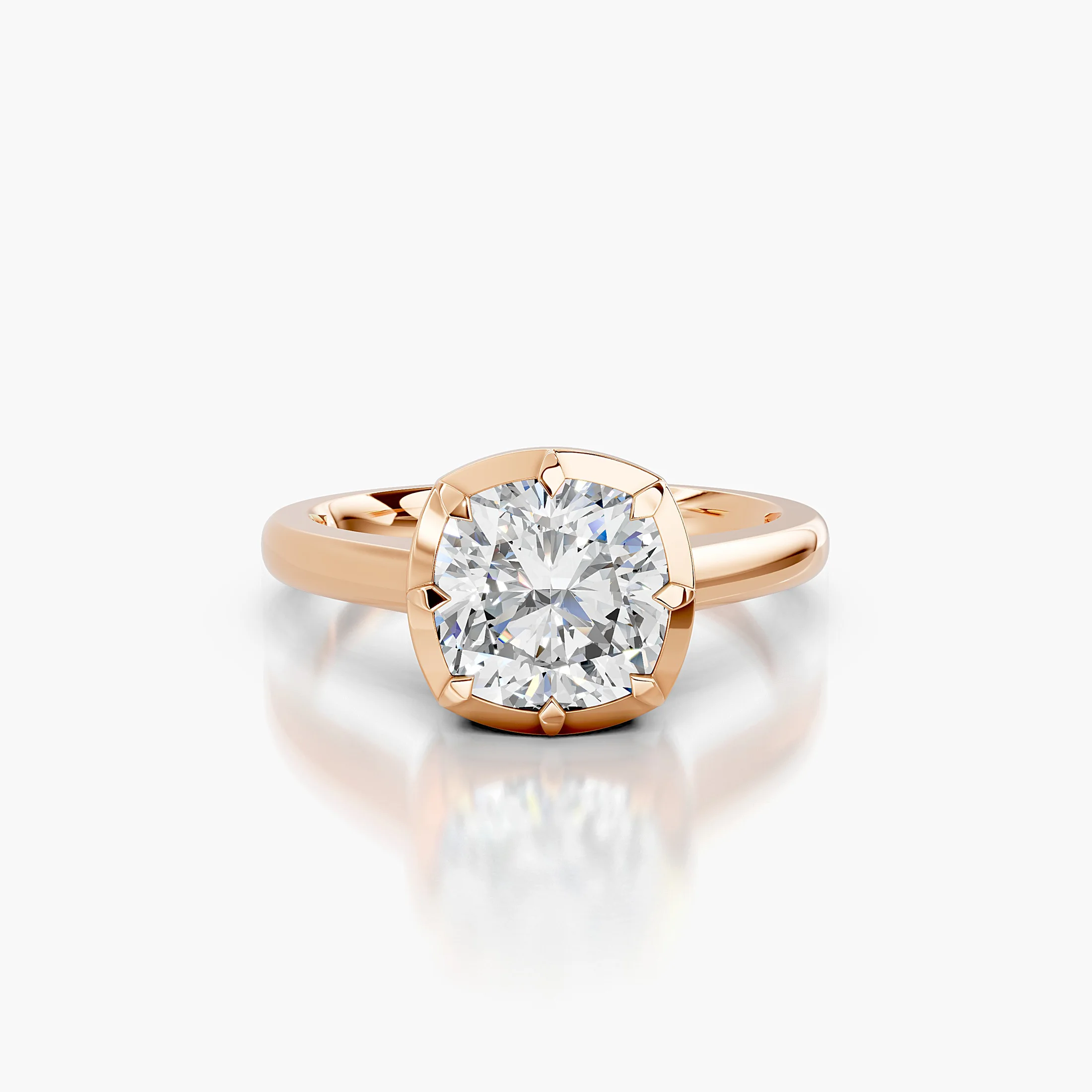 Cushion Cut Bezel Solitaire jewellery