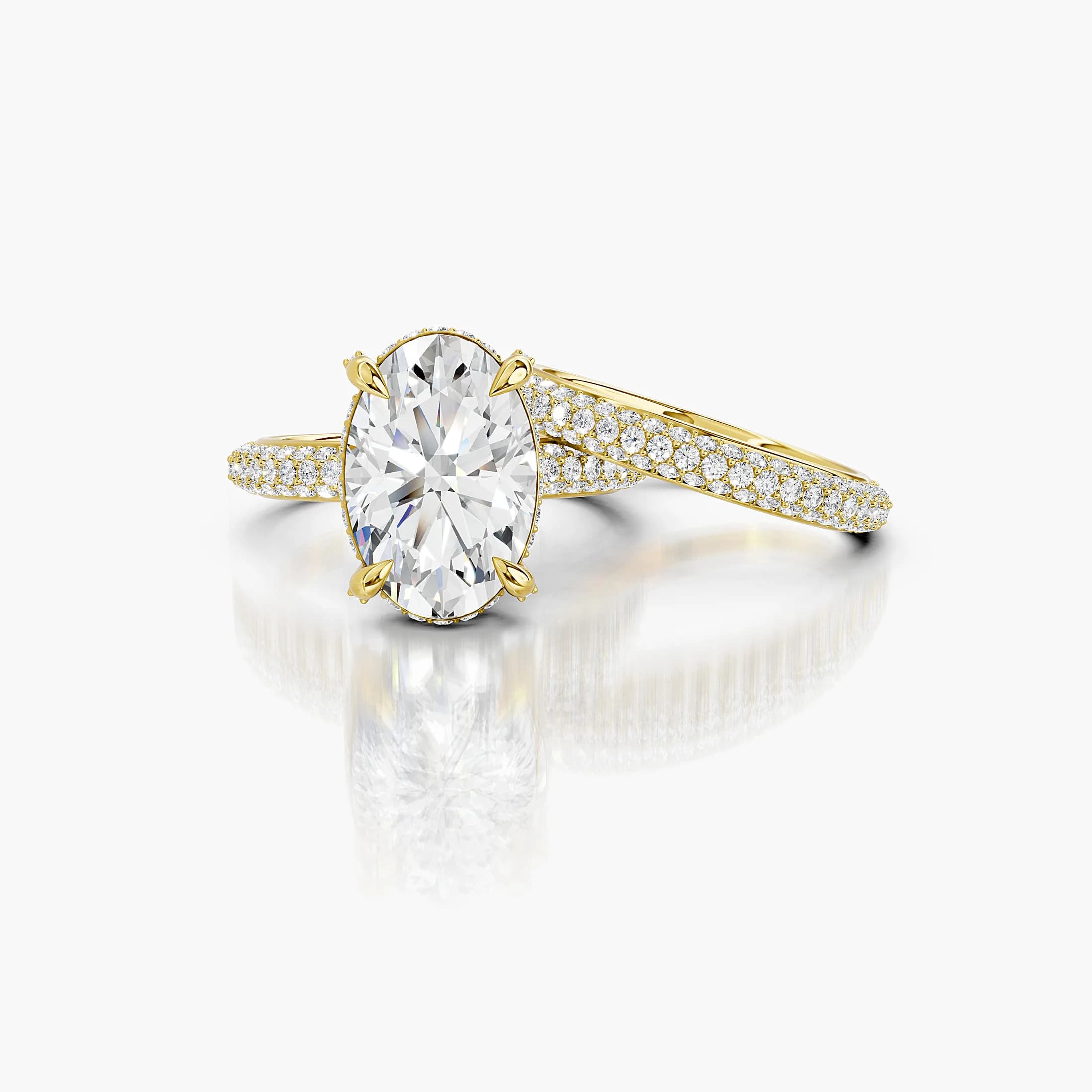 Oval Radiance Pavé Bridal Set jewellery
