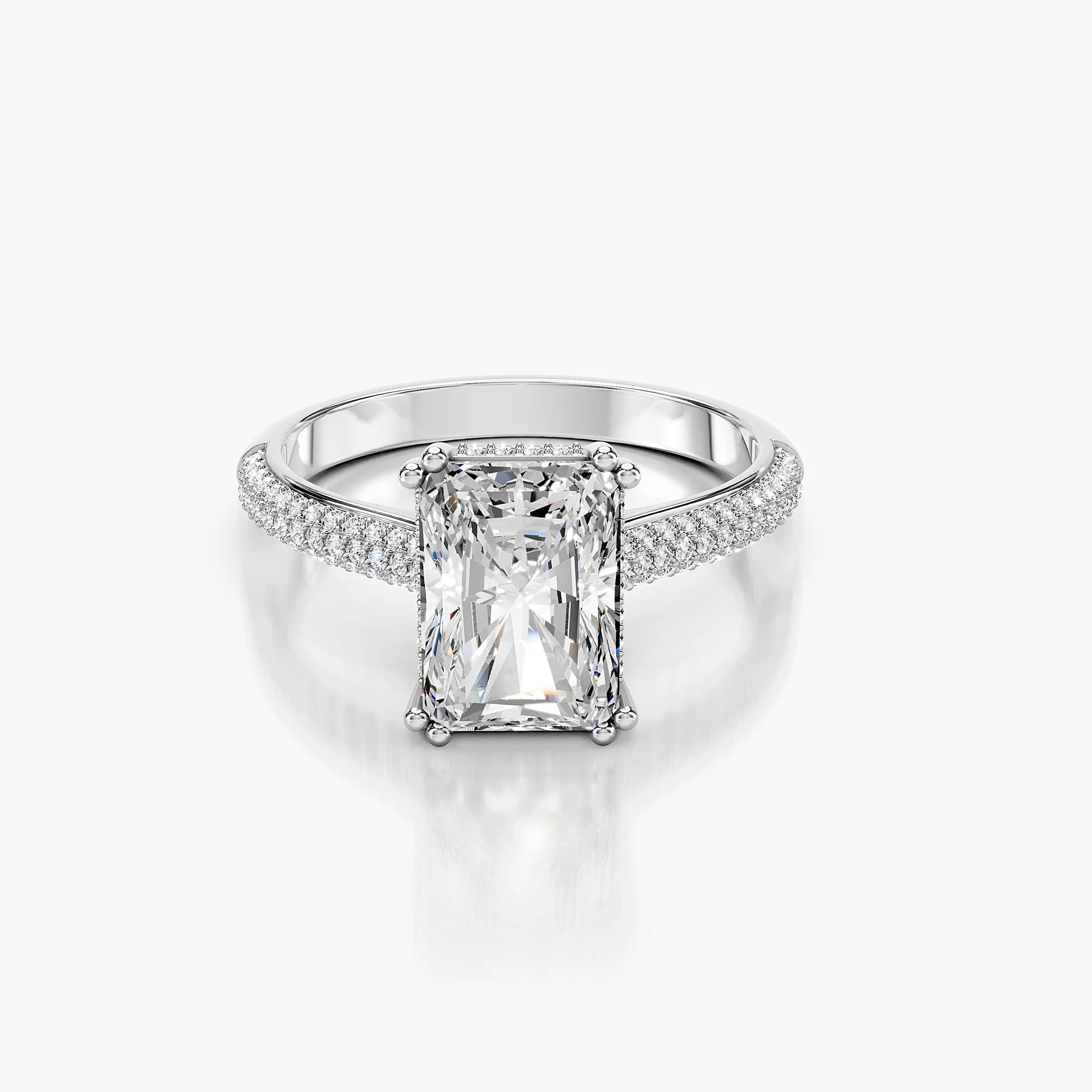 Seraphine Radiant Pavé Diamond Ring jewellery