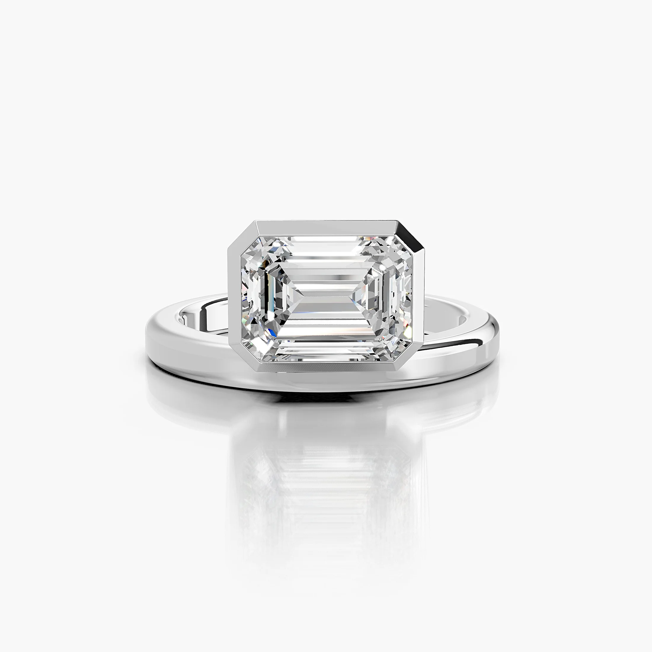 Emerald Bezel Statement Solitaire jewellery
