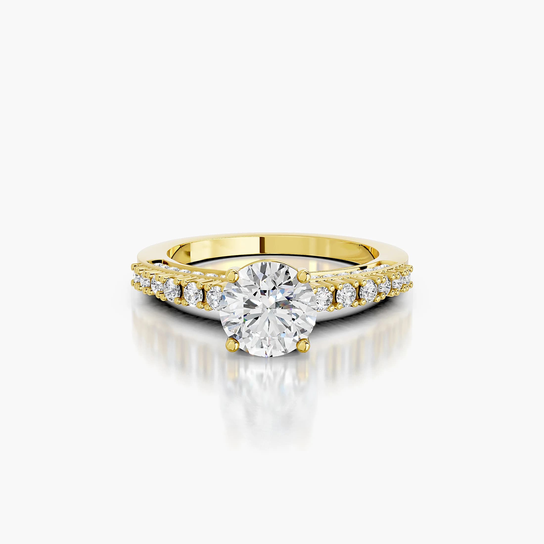Twin Arc Round Diamond Engagement Ring jewellery