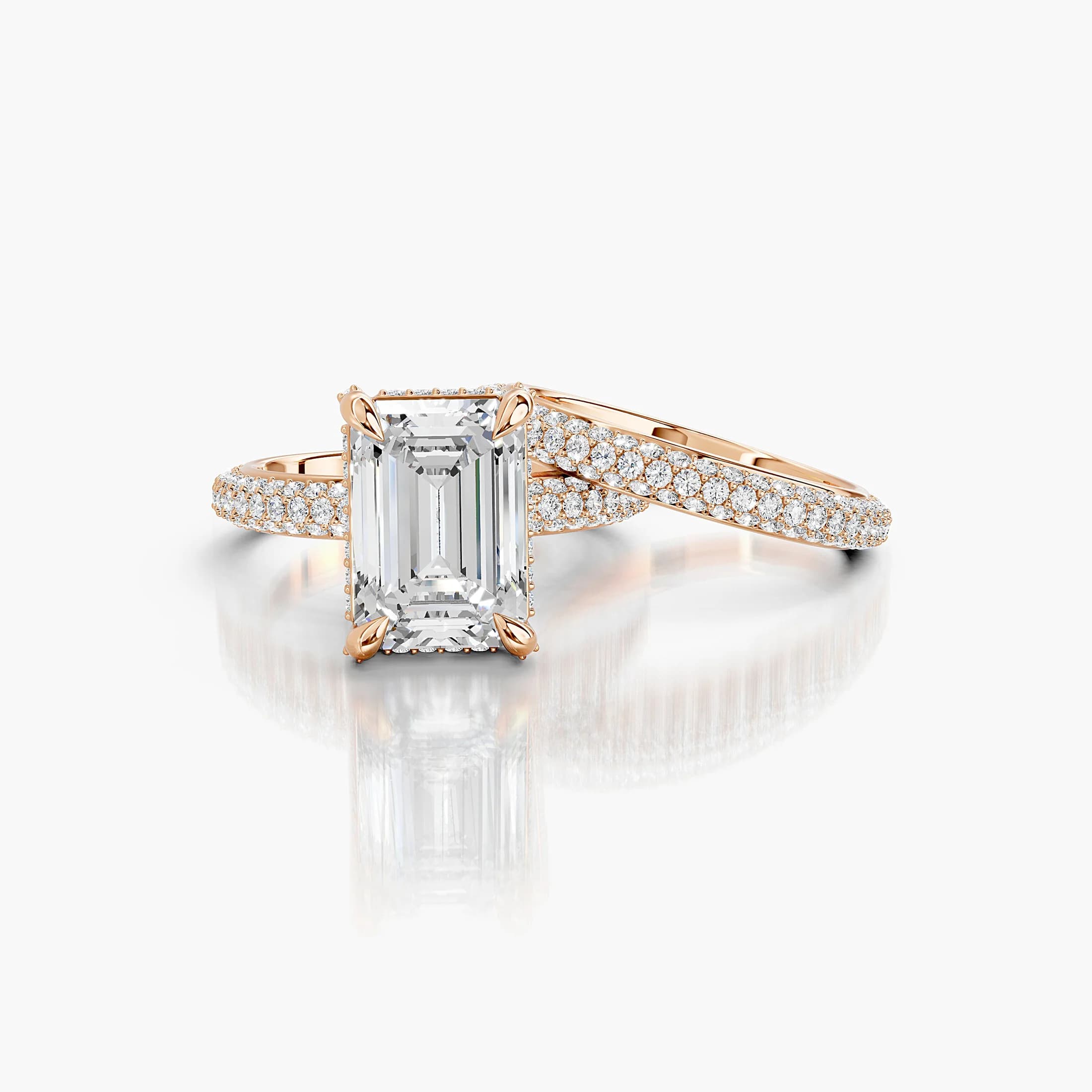 Emerald Radiance Pavé Bridal Set jewellery