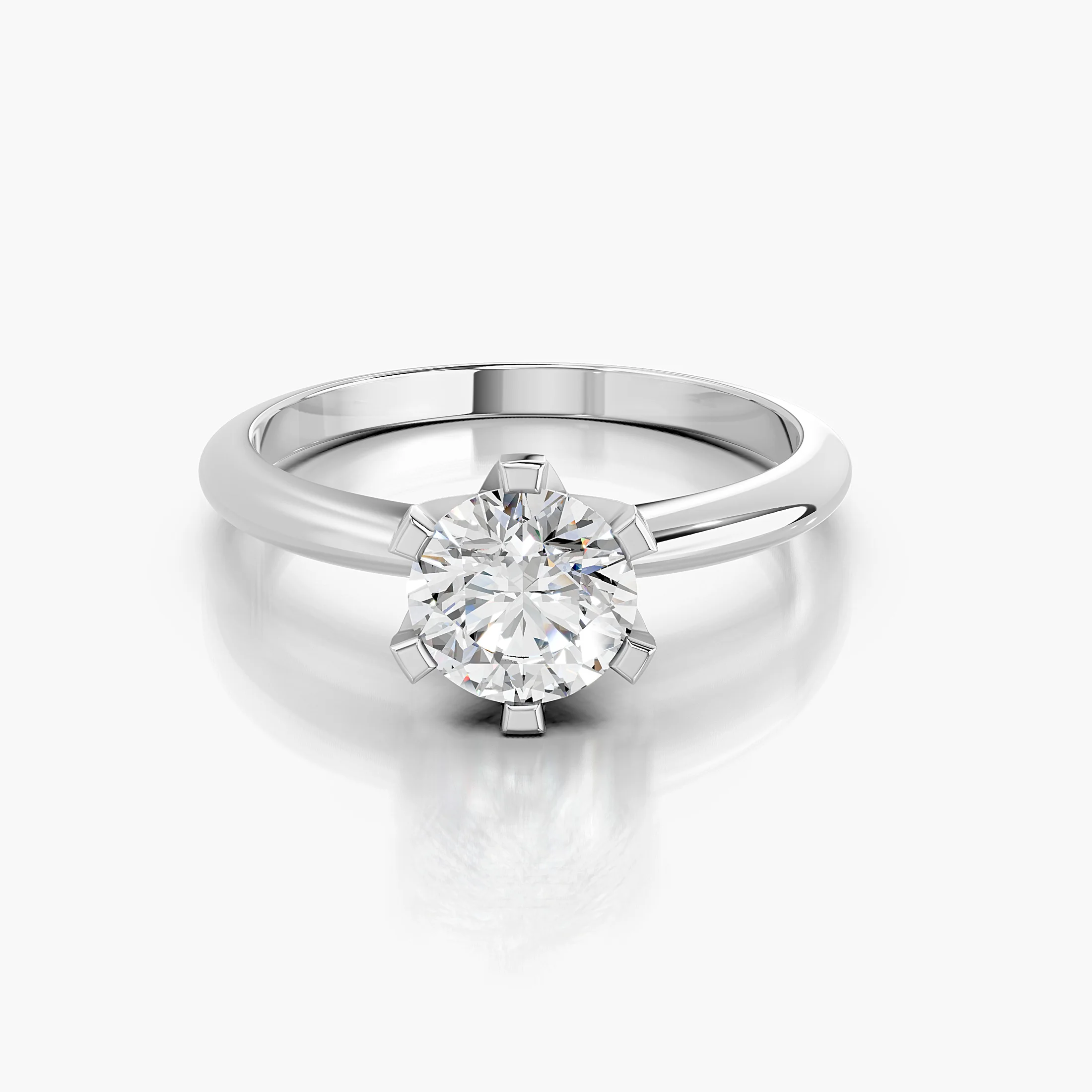 Round Angular Prong Solitaire jewellery