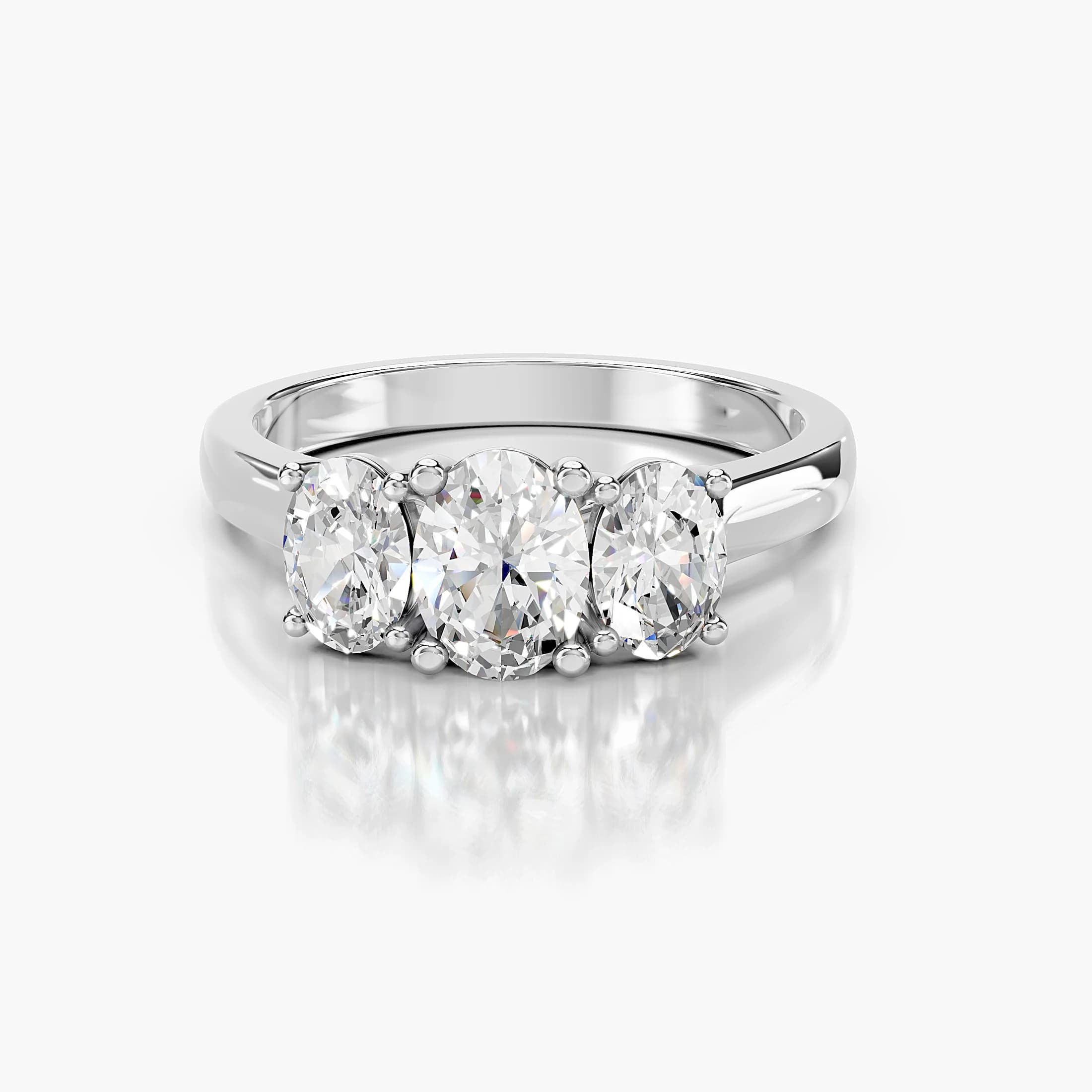 Trinity Oval Three-Stone Ring jewellery