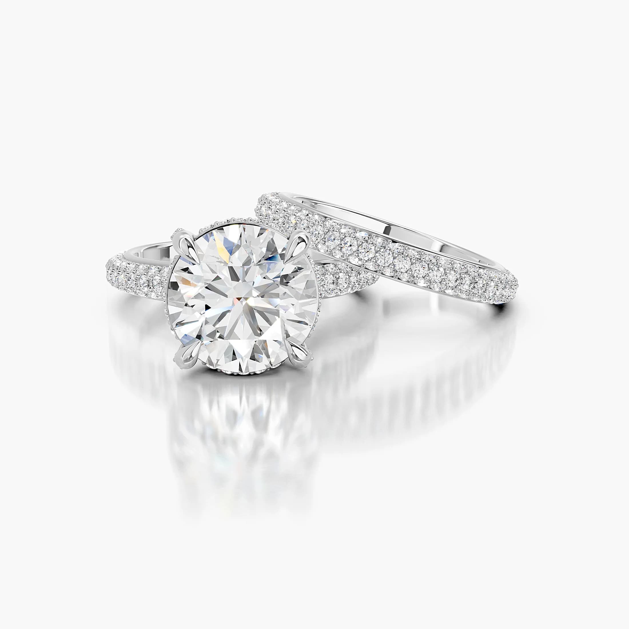 Elaris Round Bridal Ring Set jewellery