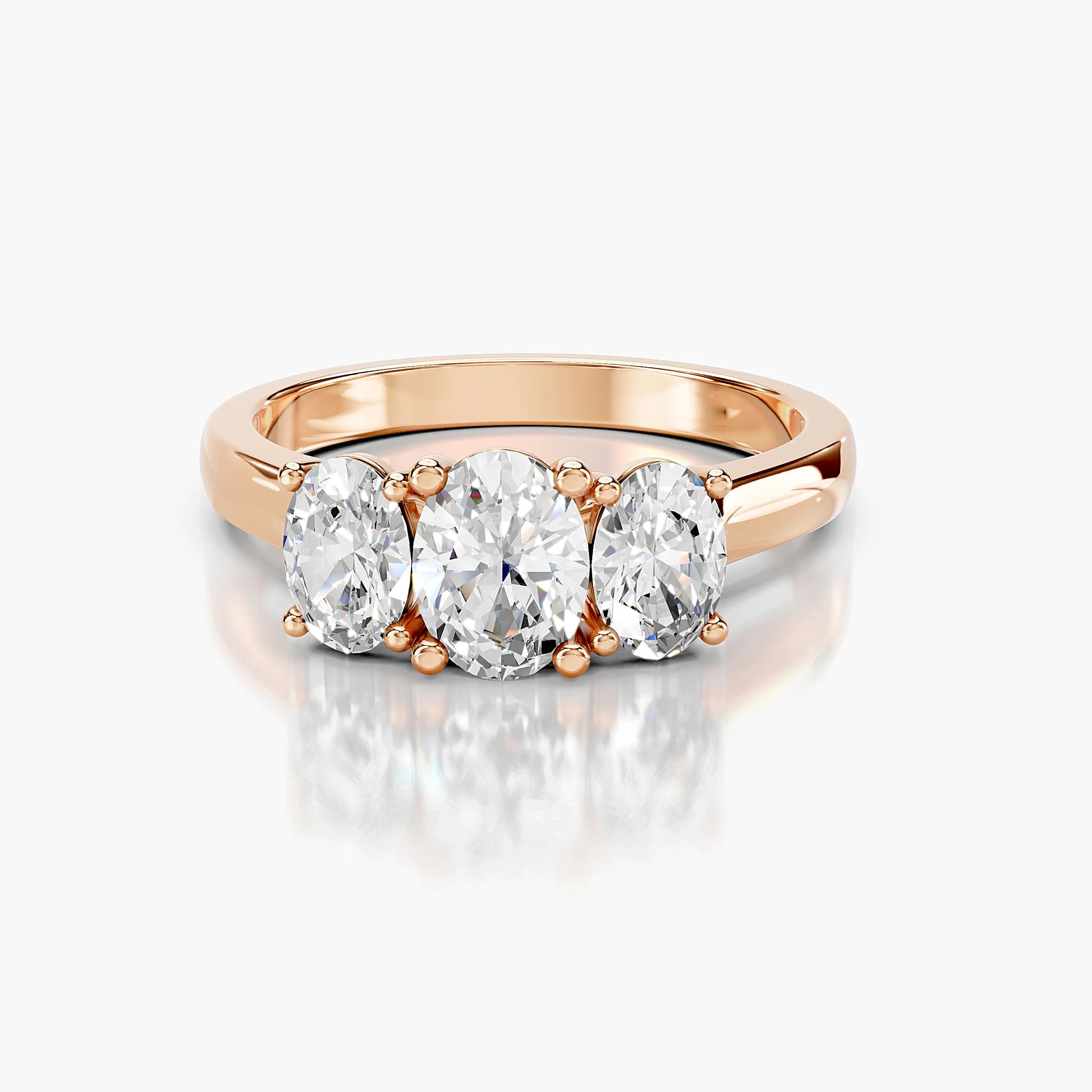 Trinity Oval Three-Stone Ring jewellery